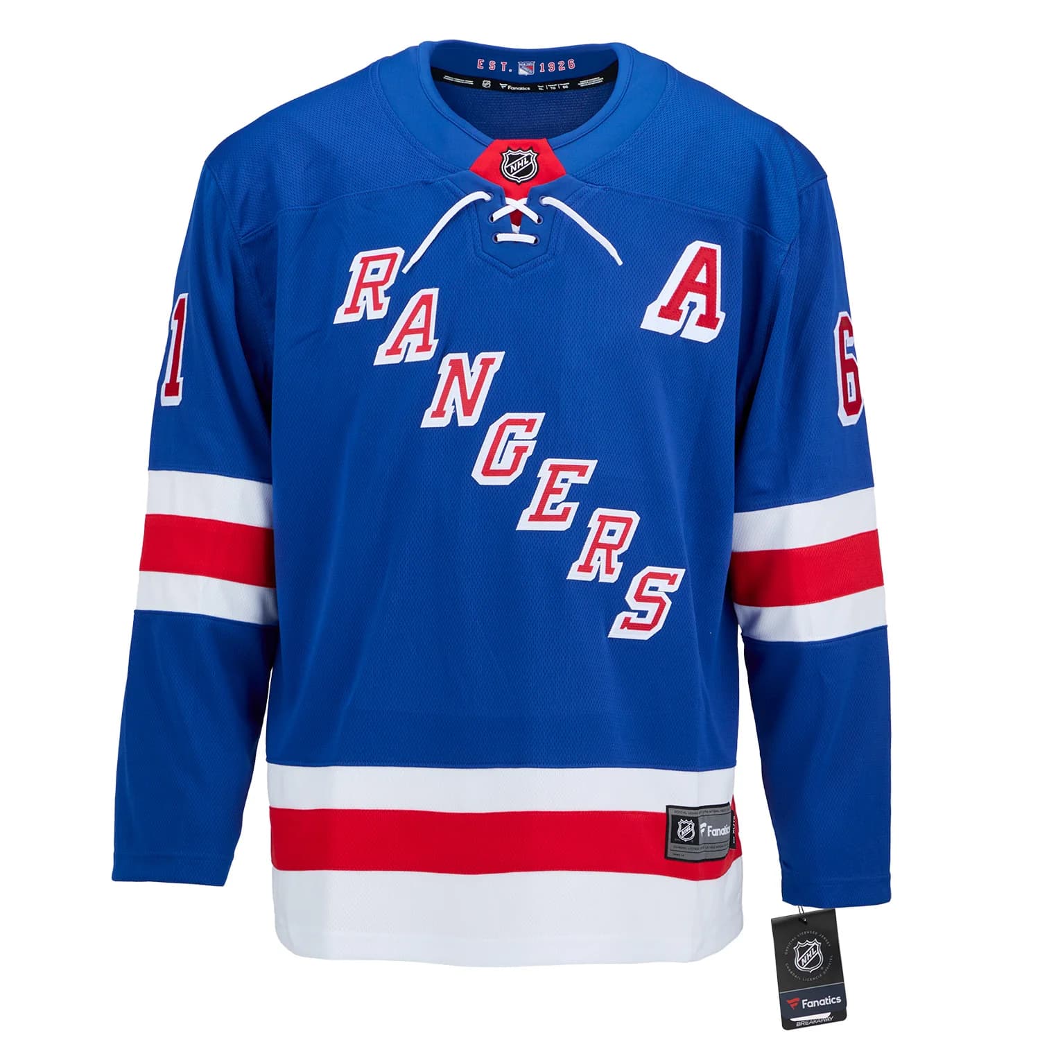 Rick Nash Autographed New York Rangers Fanatics Breakaway Jersey Rick Nash Jersey breakaway, New York Rangers, view 2, supplier stock photo