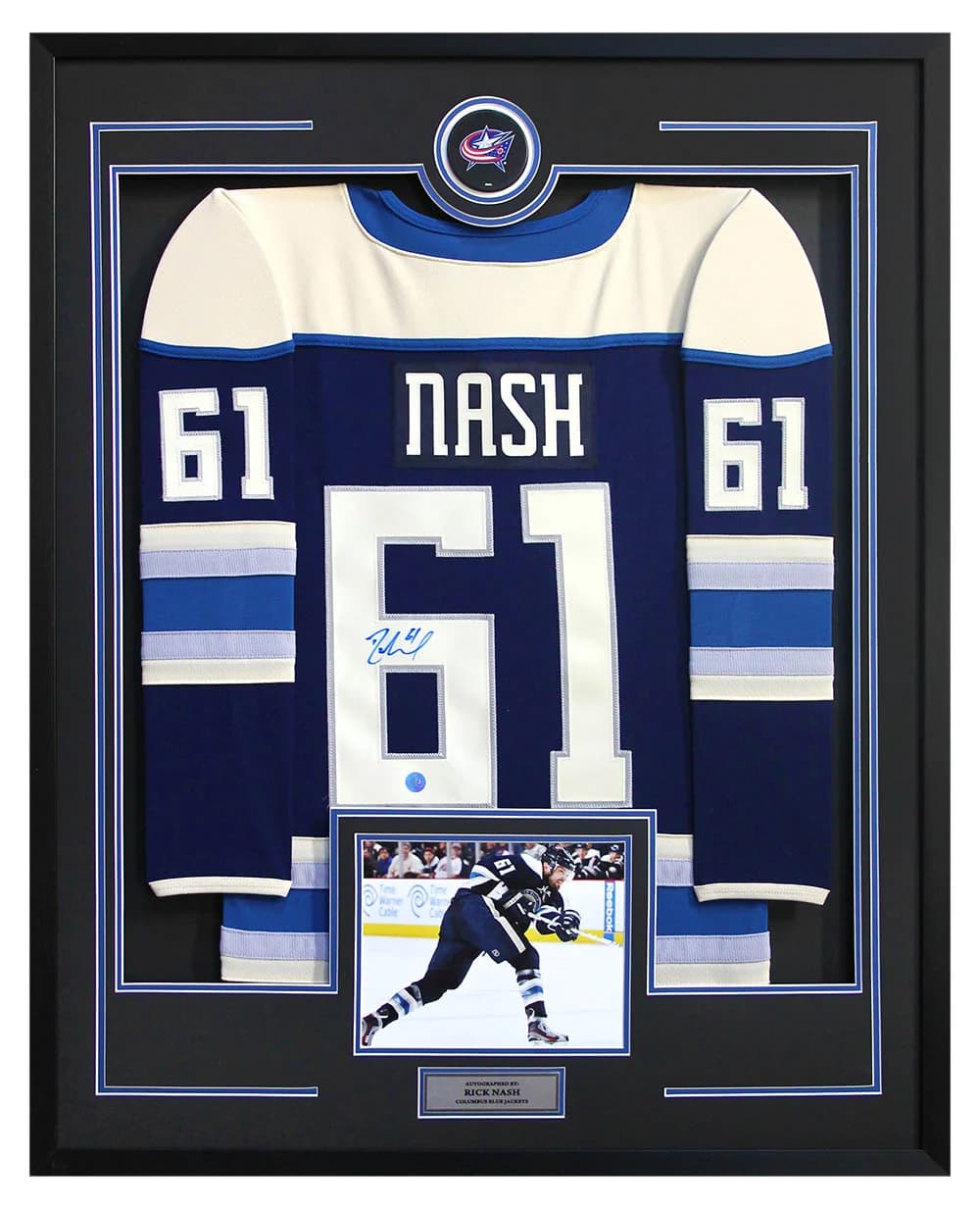 Rick Nash Signed Columbus Blue Jackets Puck Logo 36x44 Jersey Frame Rick Nash Jersey 36x44-logo-frame, Columbus Blue Jackets, supplier stock photo