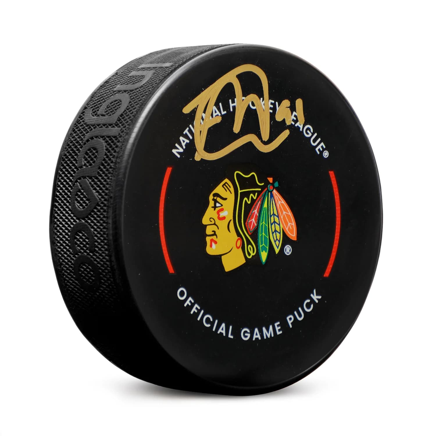 Frank Nazar Signed Chicago Blackhawks Official Game Puck Frank Nazar Puck game, Chicago Blackhawks, supplier stock photo