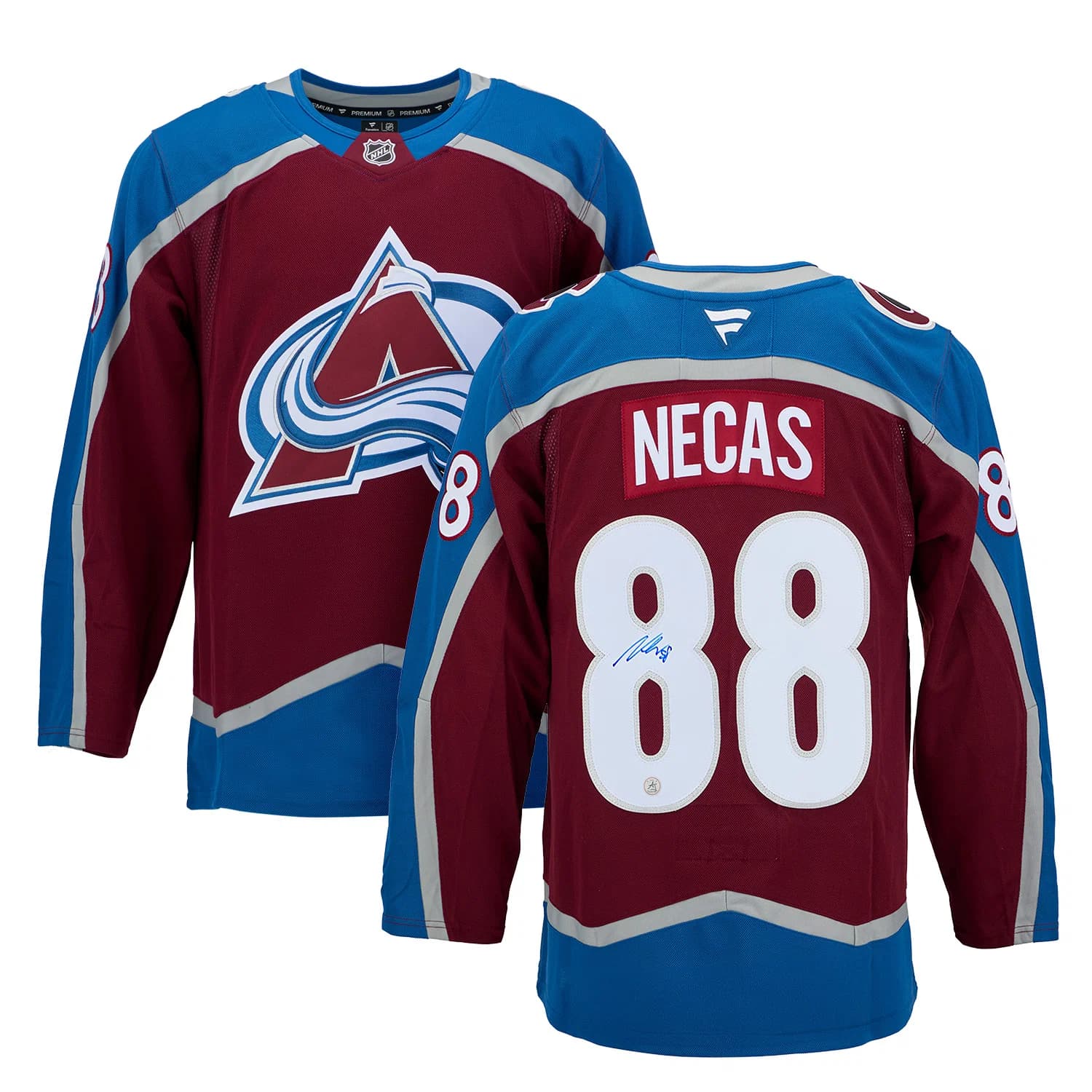 Martin Necas Autographed Colorado Avalanche Fanatics Premium Jersey Martin Necas Jersey premium, Colorado Avalanche, view 3, supplier stock photo