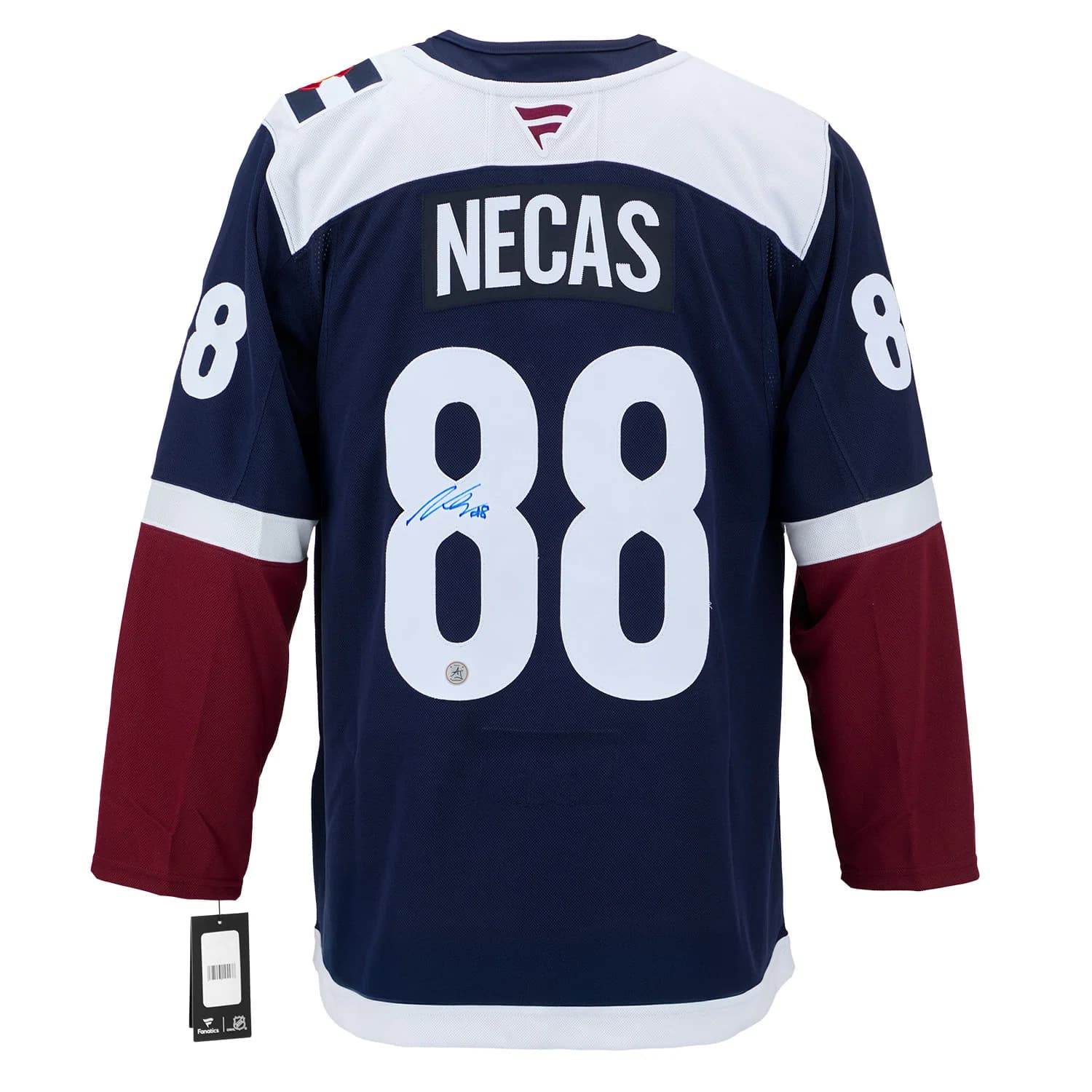 Martin Necas Autographed Colorado Avalanche Alternate Fanatics Premium Jersey Martin Necas Jersey alternate-premium, Colorado Avalanche, supplier stock photo