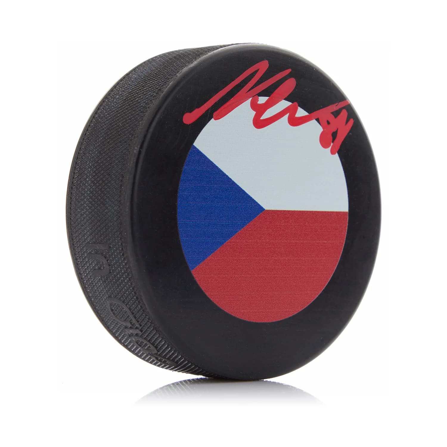 Martin Necas Autographed Czech Republic Hockey Puck Martin Necas Puck czech-republic-hockey, supplier stock photo