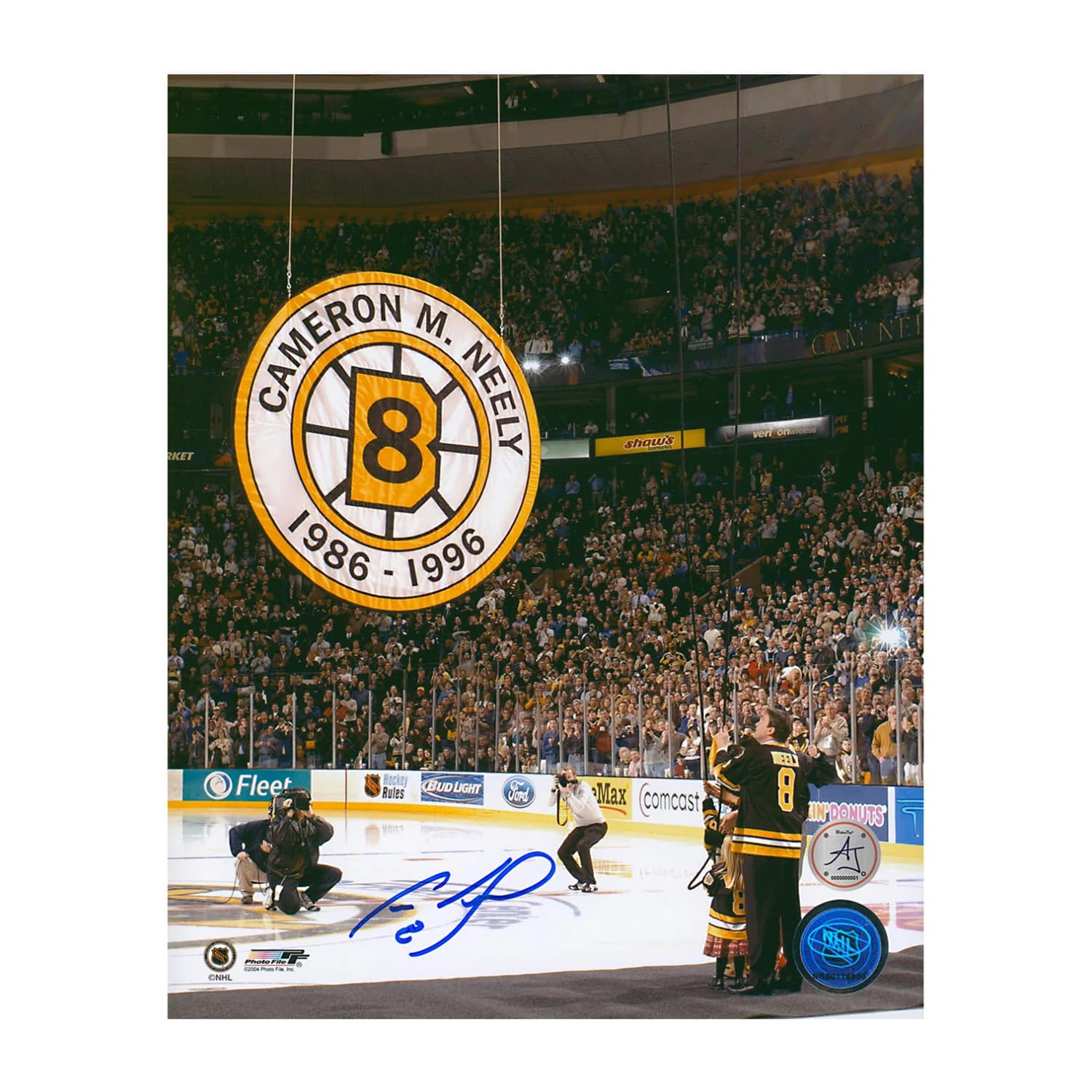 Cam Neely Autographed Boston Bruins Banner Retirement 8x10 Photo Cam Neely Photo 8x10-banner-retirement, Boston Bruins, supplier stock photo