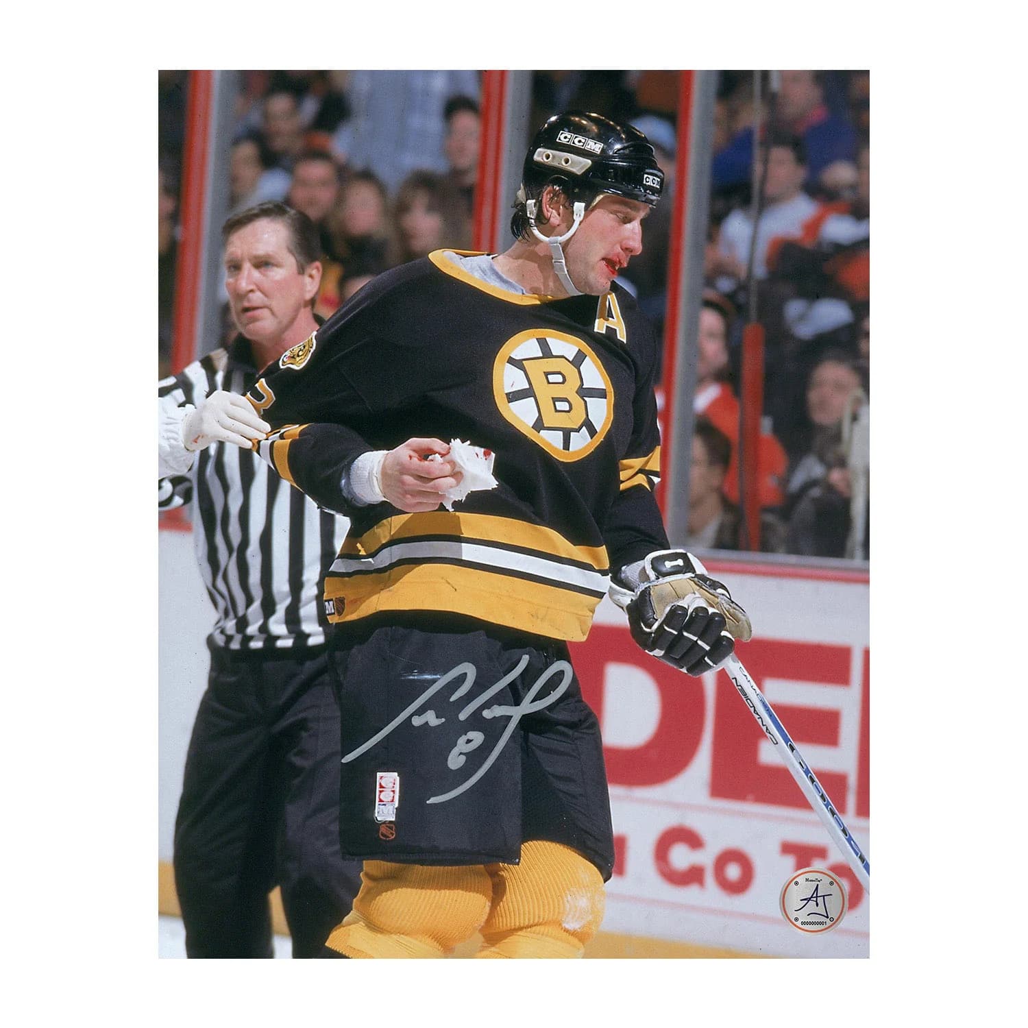 Cam Neely Autographed Boston Bruins Bloody Warrior 8x10 Photo Cam Neely Photo 8x10-bloody-warrior, Boston Bruins, supplier stock photo