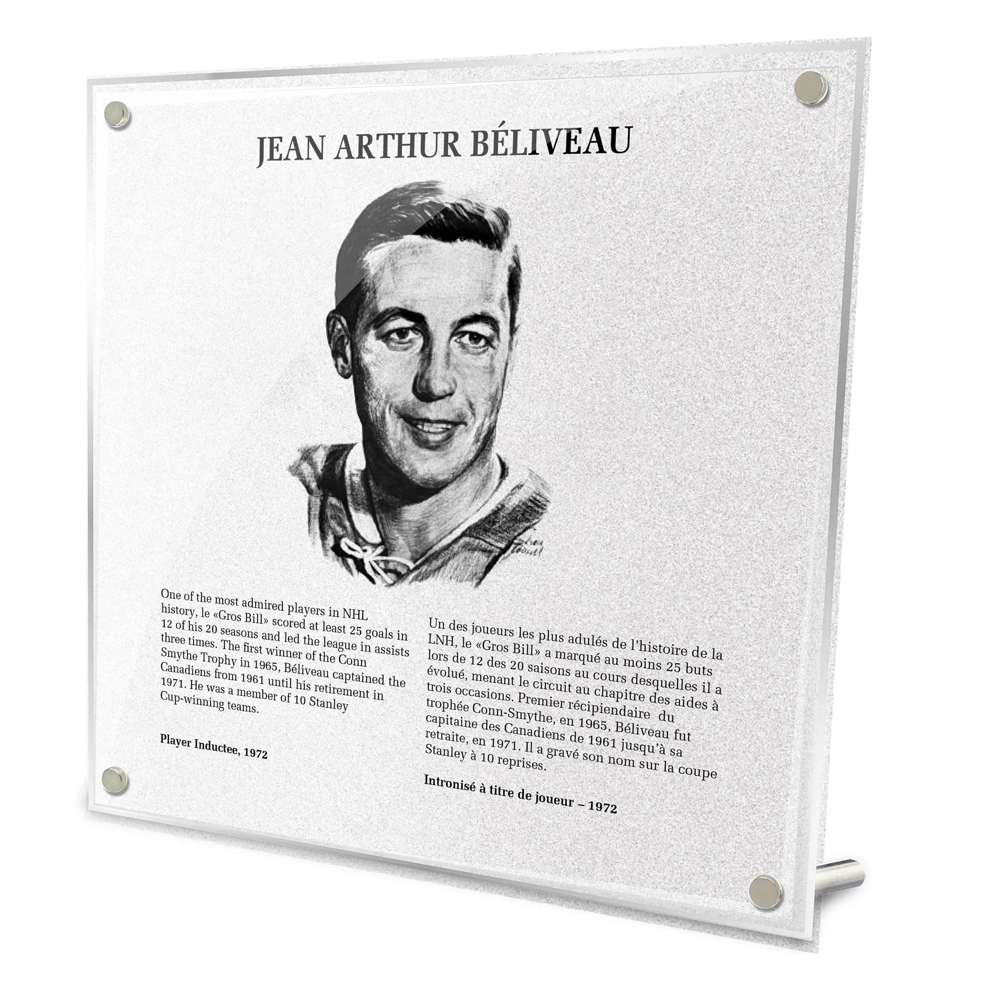 Jean Beliveau Replica Hockey Hall of Fame Plaque Jean Beliveau Other jean-beliveau-replica-hockey-hall-fame, supplier stock photo