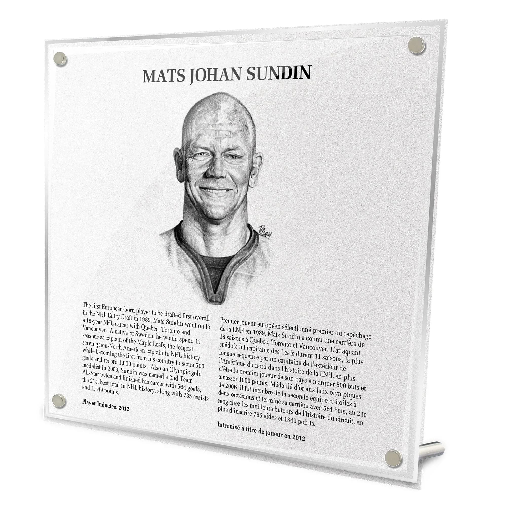 Mats Sundin Replica Hockey Hall of Fame Plaque Mats Sundin Other mats-sundin-replica-hockey-hall-fame, supplier stock photo