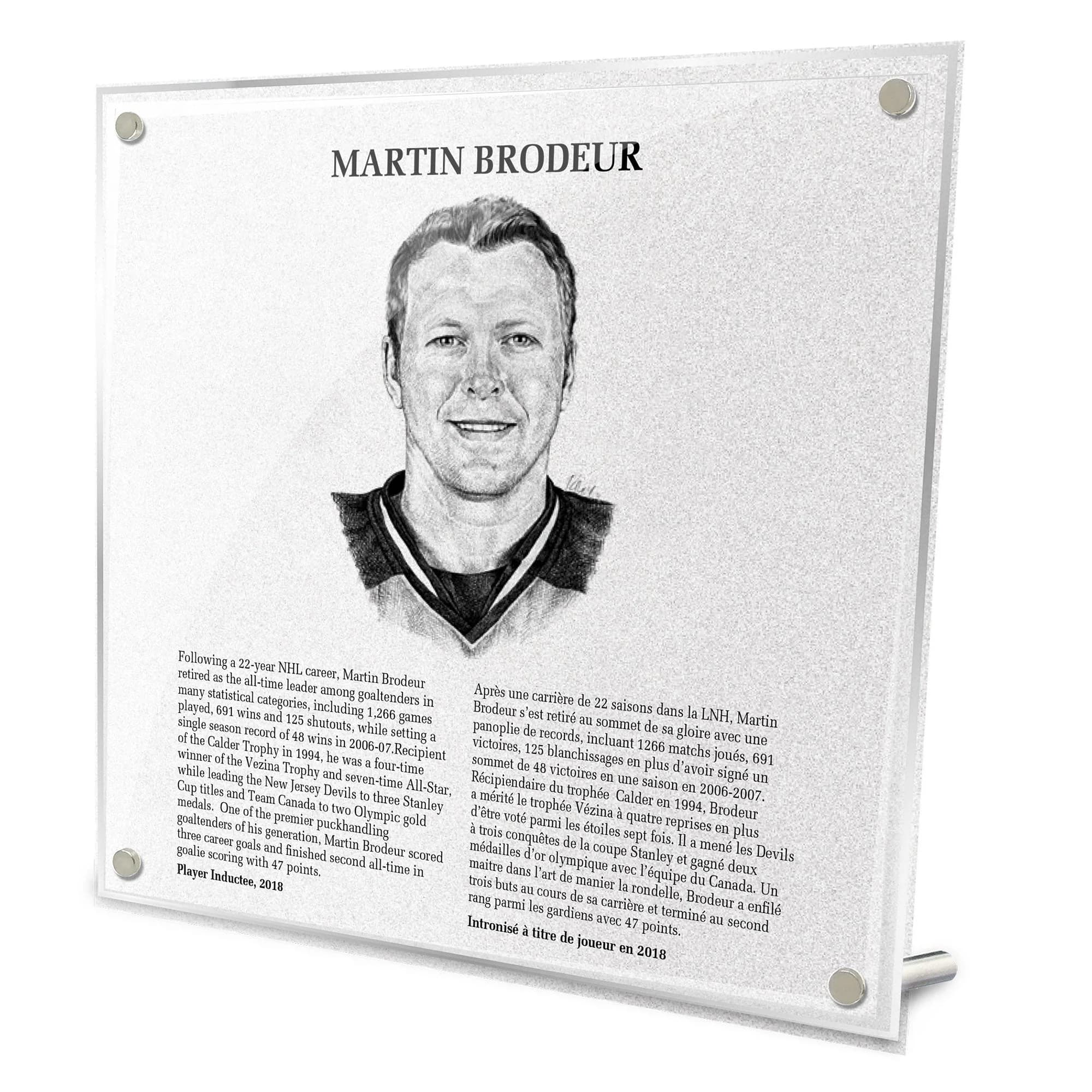 Martin Brodeur Replica Hockey Hall of Fame Plaque Martin Brodeur Other martin-brodeur-replica-hockey-hall-fame, supplier stock photo