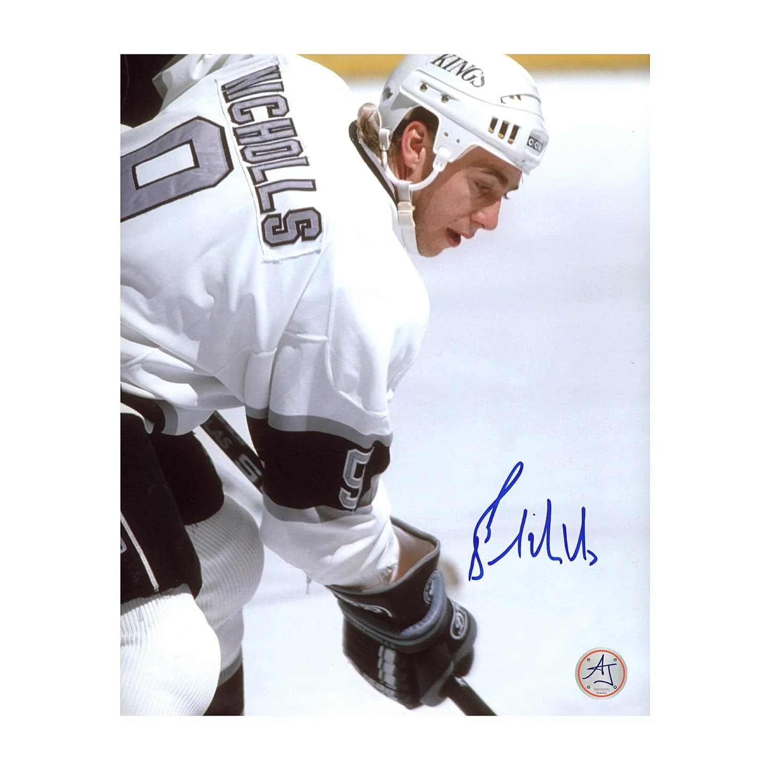 Bernie Nicholls Signed Los Angeles Kings Game Action 8x10 Photo Bernie Nicholls Photo 8x10-game-action, Los Angeles Kings, supplier stock photo