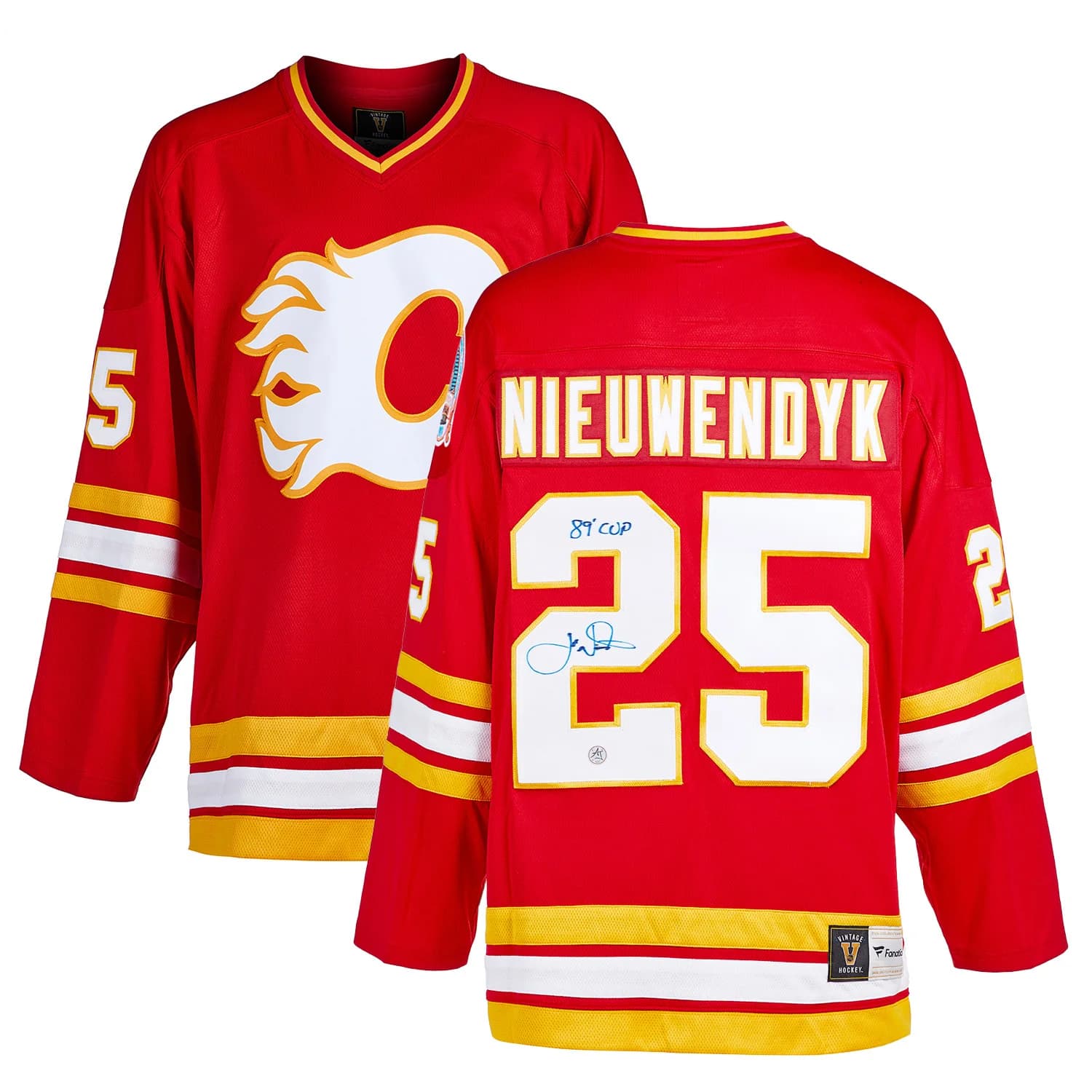 Joe Nieuwendyk Calgary Flames Signed 1989 Stanley Cup Fanatics Jersey Joe Nieuwendyk Jersey 1989-stanley-cup, Calgary Flames, view 3, supplier stock photo