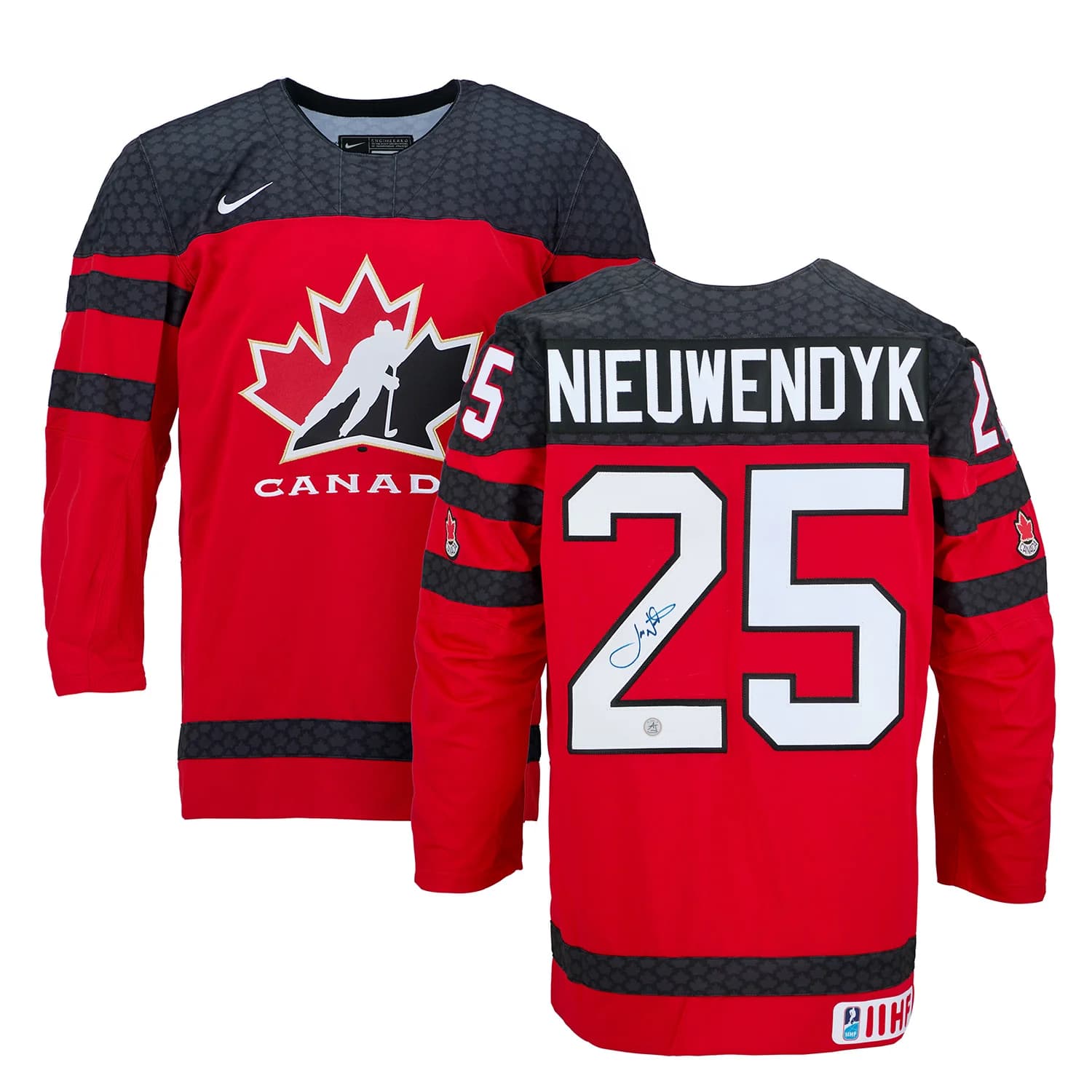 Joe Nieuwendyk Autographed Team Canada Red Nike Hockey Jersey Joe Nieuwendyk Jersey joe-nieuwendyk-team-canada-red-nike, view 3, supplier stock photo