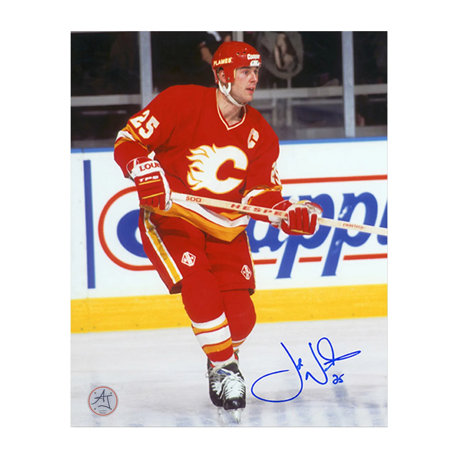 Joe Nieuwendyk Autographed Calgary Flames Captain 8x10 Photo Joe Nieuwendyk Photo 8x10-captain, Calgary Flames, supplier stock photo