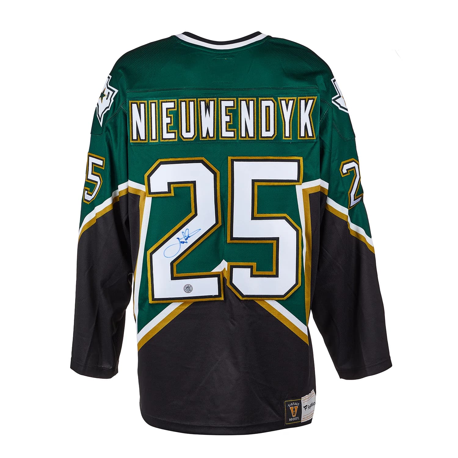 Joe Nieuwendyk Autographed Dallas Stars Fanatics Throwback Jersey Joe Nieuwendyk Jersey throwback, Dallas Stars, supplier stock photo