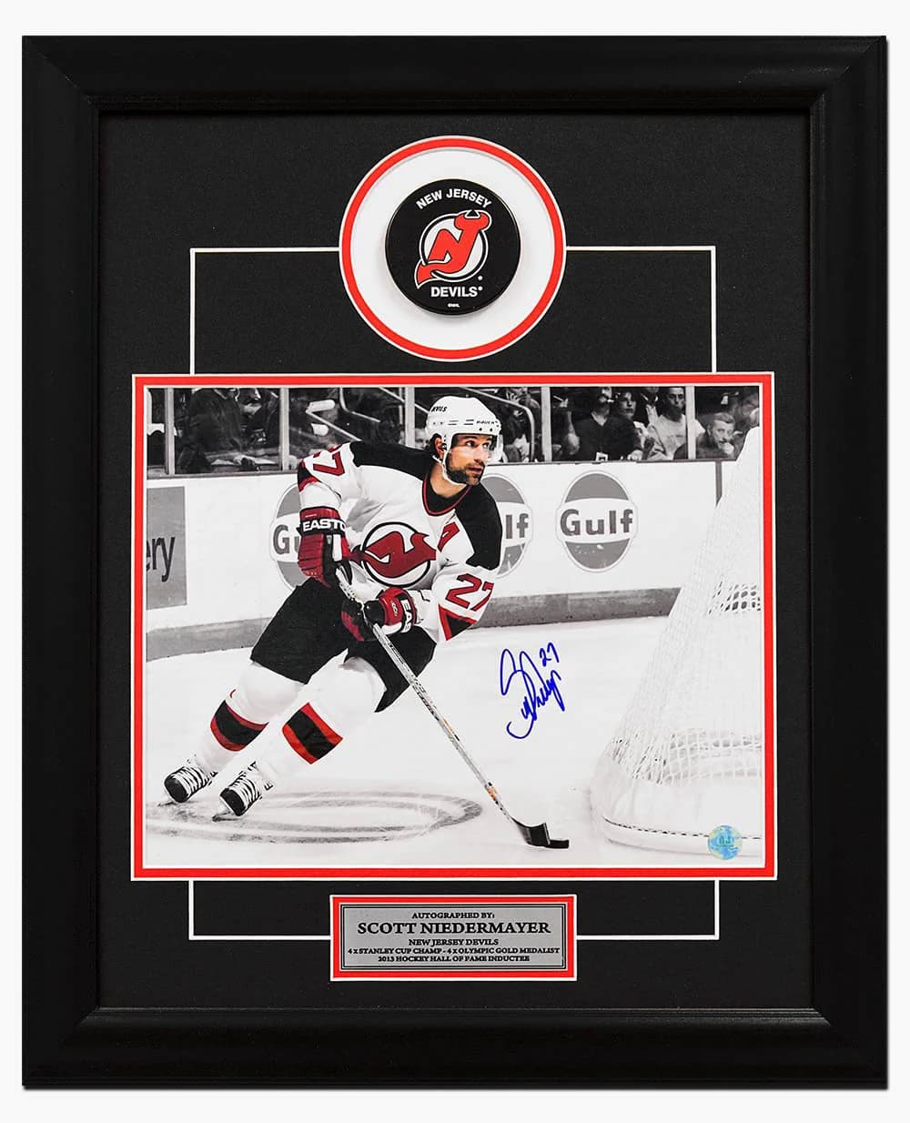 Scott Niedermayer New Jersey Devils Autographed Spotlight 20x24 Puck Frame Scott Niedermayer Jersey 20x24-spotlight-frame, New Jersey Devils, supplier stock photo