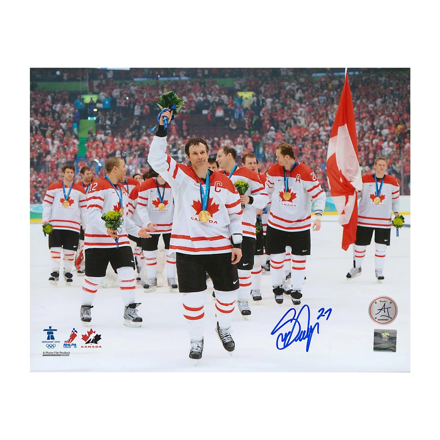 Scott Niedermayer Autographed Team Canada Olympic Gold Celebration 8x10 Photo Scott Niedermayer Photo 8x10-team-canada-olympic-gold-celebration, supplier stock photo