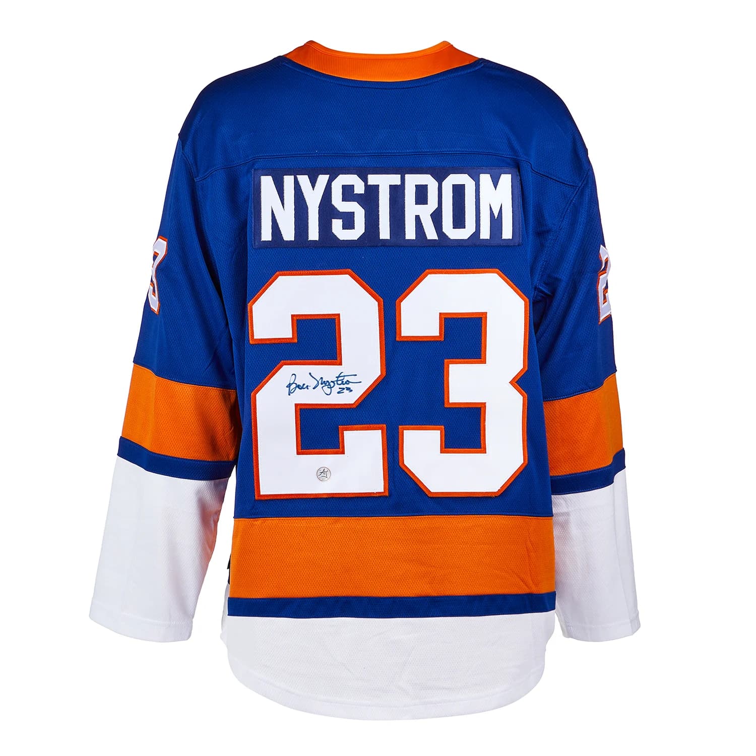 Bob Nystrom Autographed New York Islanders Fanatics Breakaway Jersey Bob Nystrom Jersey breakaway, New York Islanders, supplier stock photo