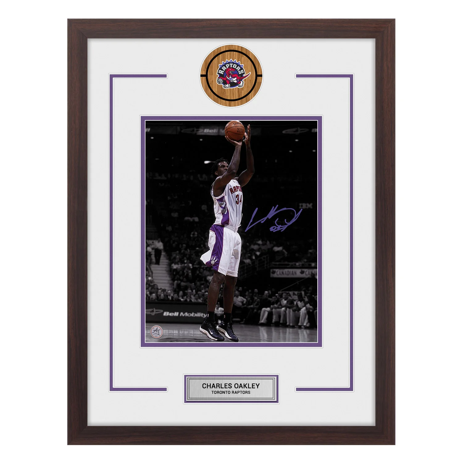 Charles Oakley Signed Toronto Raptors Colour Isolation Basketball 20x26 Frame Charles Oakley Ball 20x26-toronto-raptors-colour-isolation, supplier stock photo