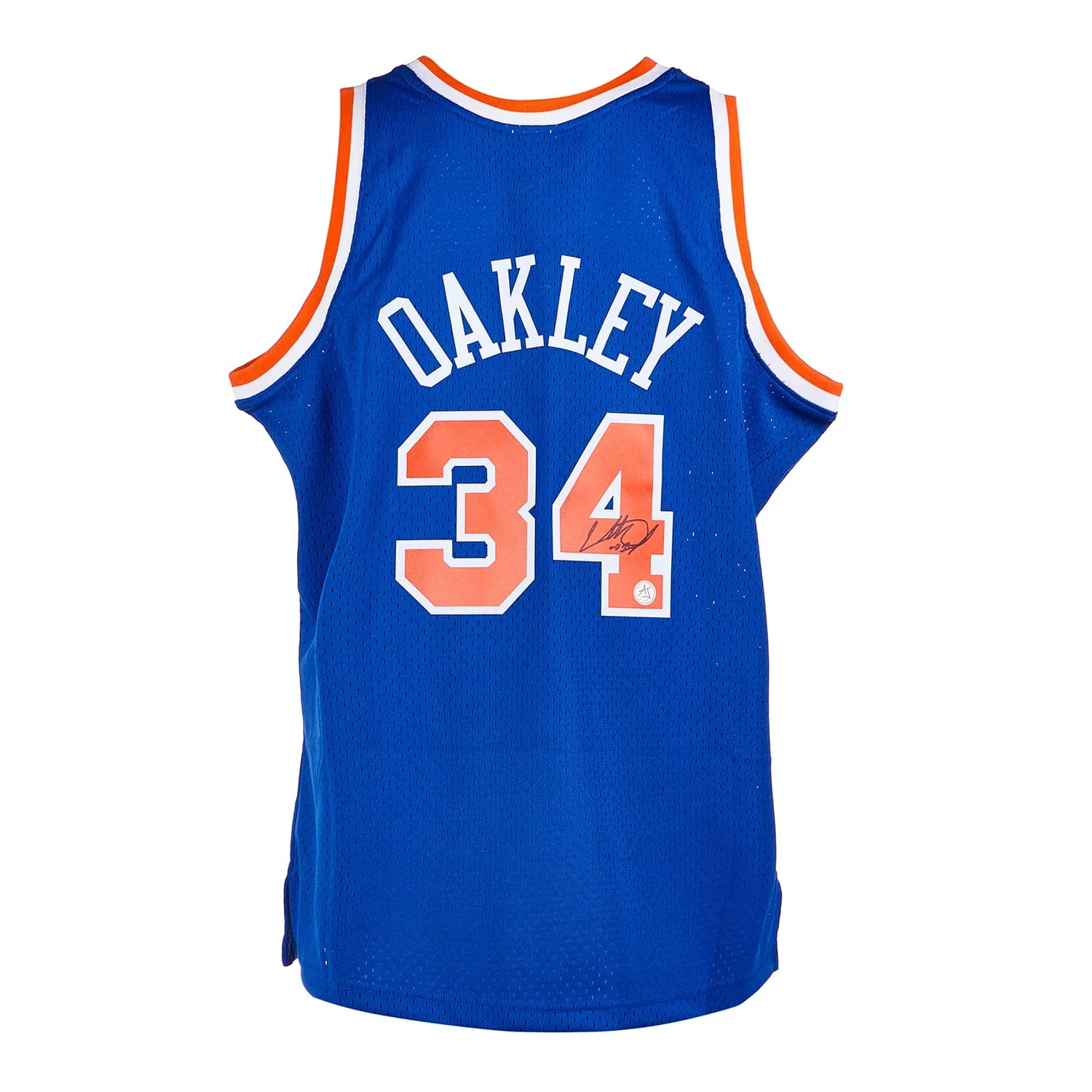 Charles Oakley Signed New York Knicks Mitchell & Ness Throwback Jersey Charles Oakley Jersey mitchell-ness-throwback, New York Knicks, supplier stock photo