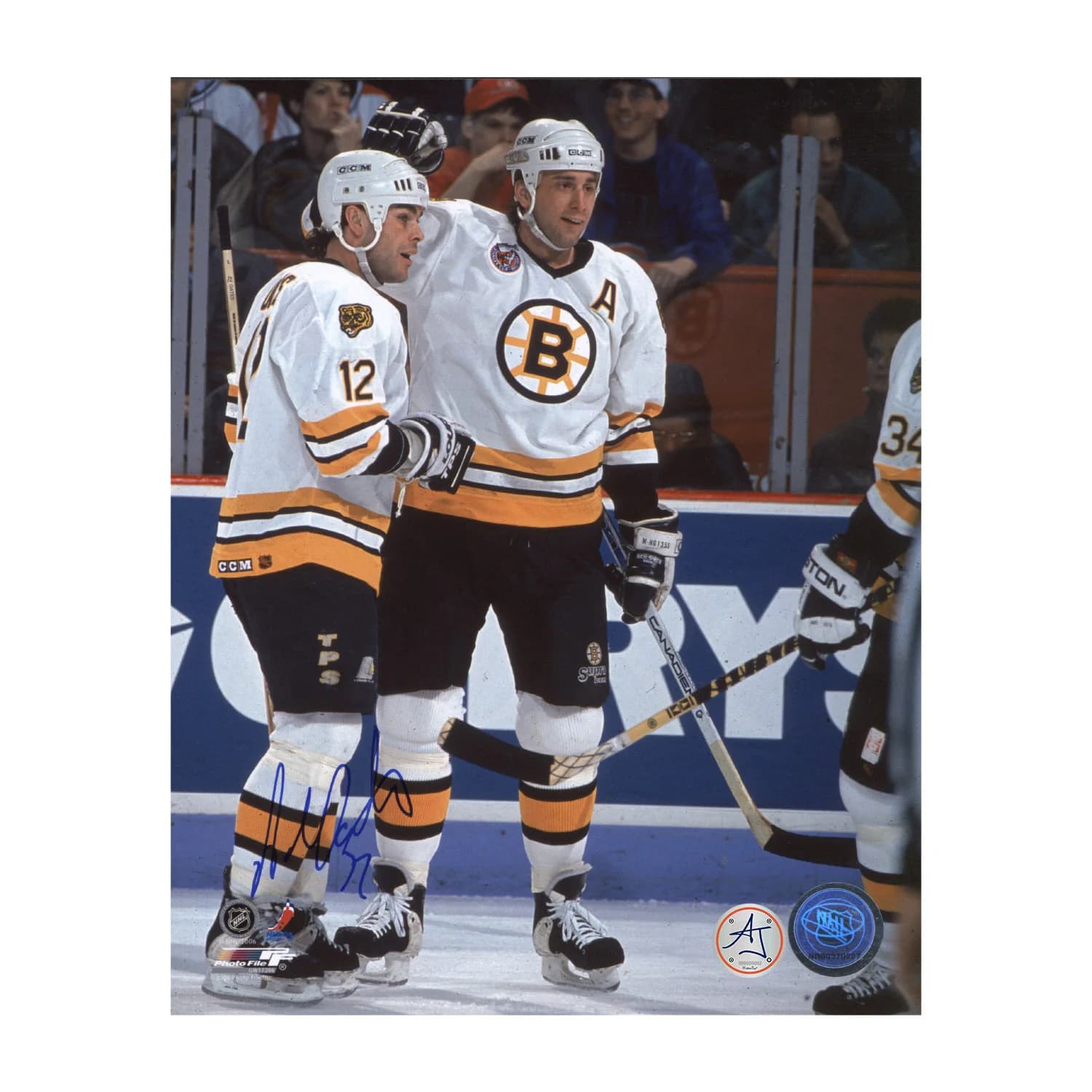 Adam Oates Signed Boston Bruins Hockey 8x10 Photo Adam Oates Photo 8x10-hockey, Boston Bruins, supplier stock photo