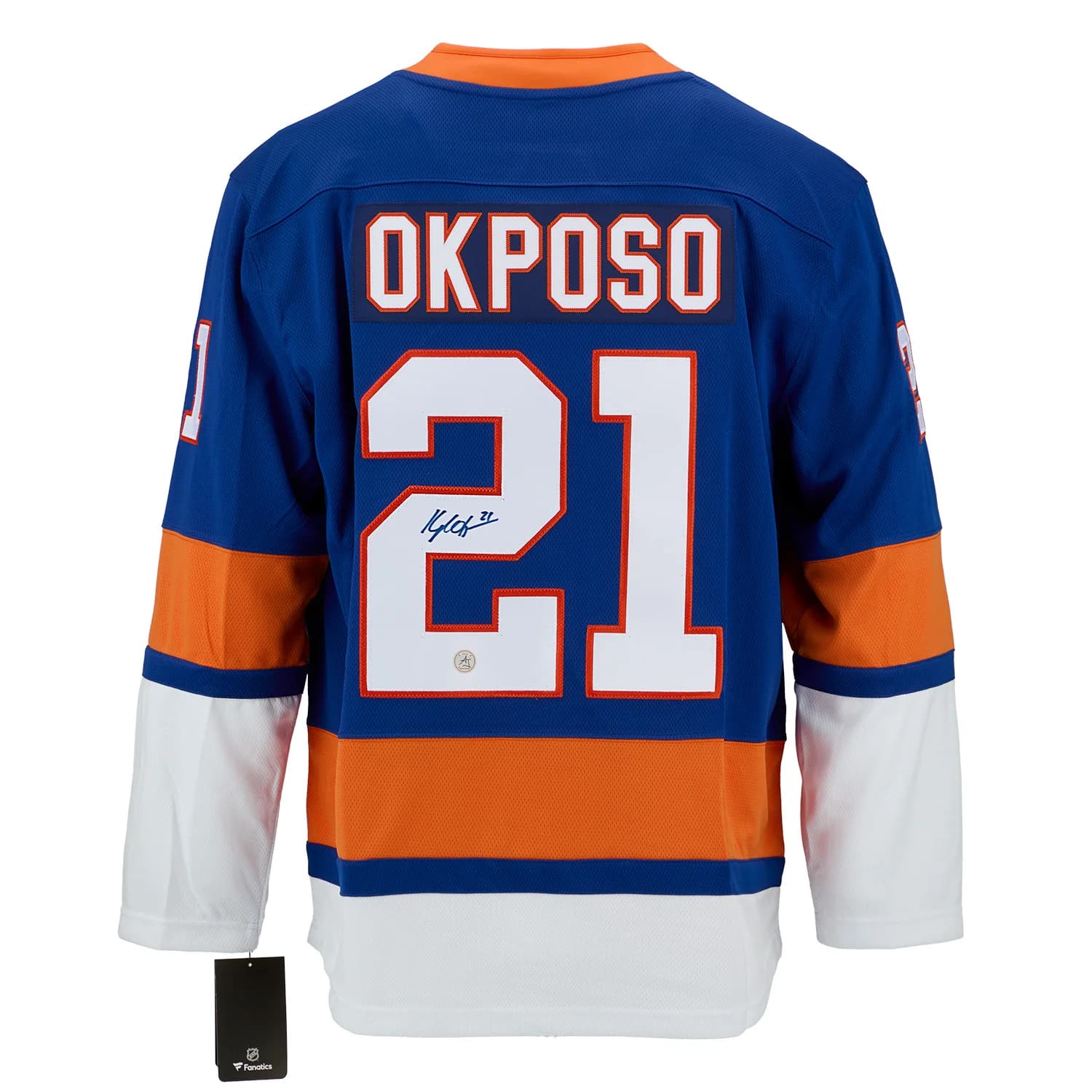 Kyle Okposo Signed New York Islanders Fanatics Breakaway Jersey Kyle Okposo Jersey breakaway, New York Islanders, supplier stock photo