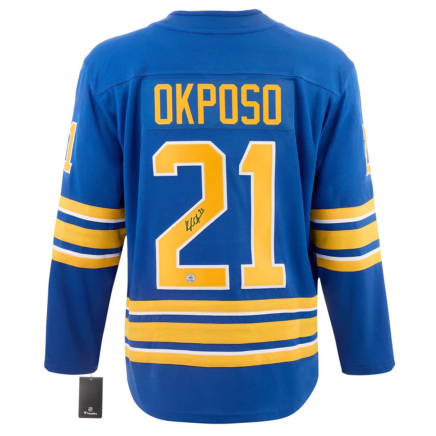 Kyle Okposo Signed Buffalo Sabres Fanatics Breakaway Jersey Kyle Okposo Jersey breakaway, Buffalo Sabres, supplier stock photo