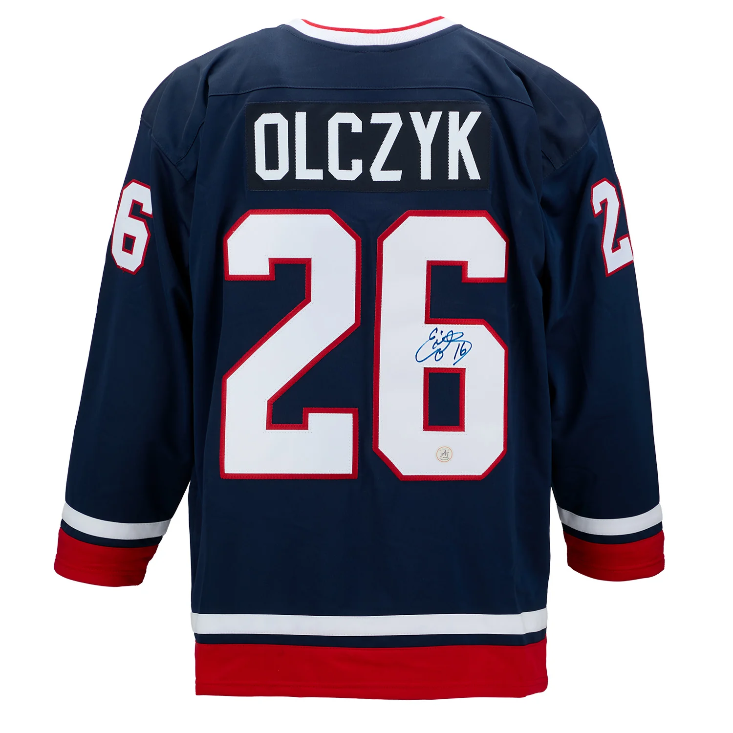 Ed Olczyk Autographed Team USA Custom Hockey Nation Jersey Ed Olczyk Jersey team-usa-hockey-nation, supplier stock photo