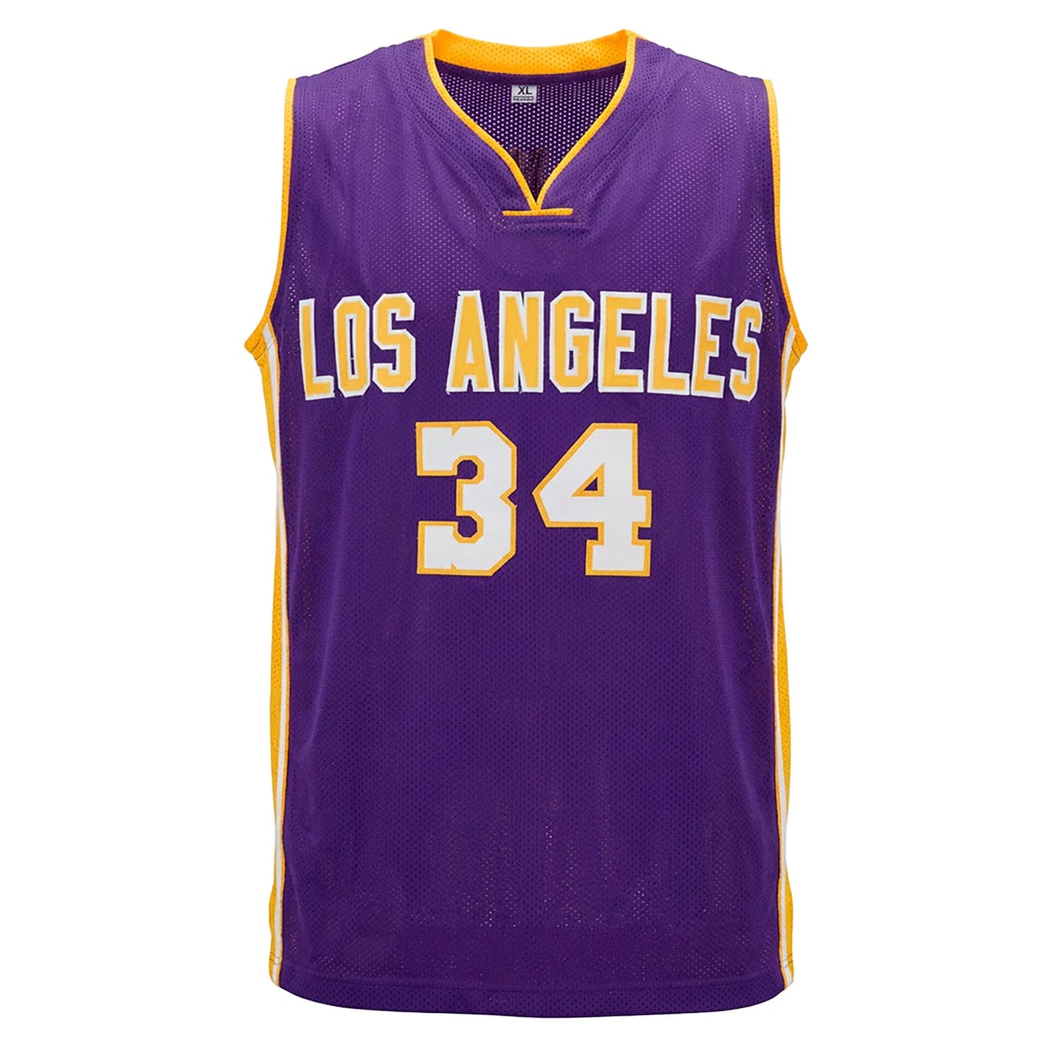 Shaquille O'Neal Signed Los Angeles Purple City Design Basketball Jersey Shaquille O'Neal Jersey los-angeles-purple-city-design-basketball, view 2, supplier stock photo