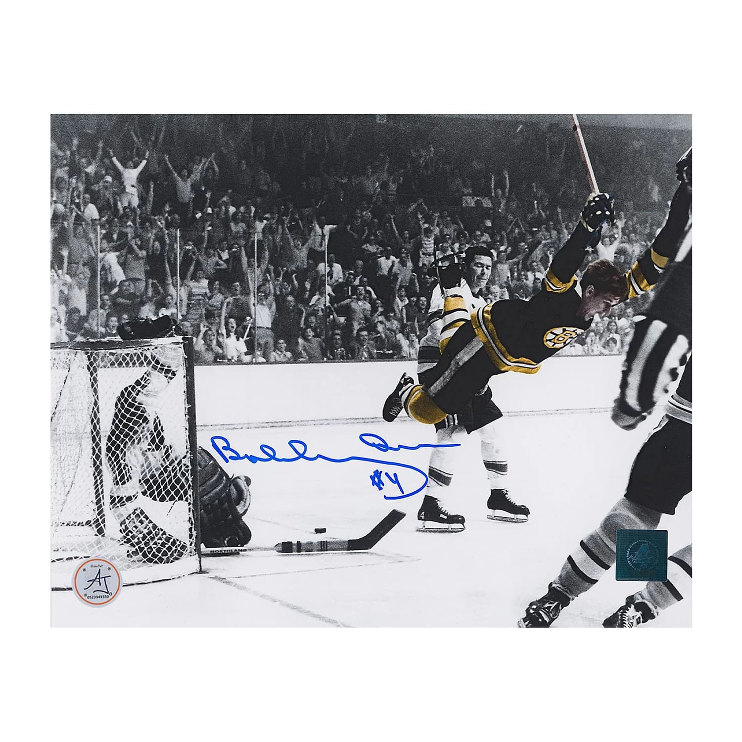 Bobby Orr Signed Boston Bruins Winning Goal Isolation 8x10 Photo Bobby Orr Photo 8x10-winning-goal-isolation, Boston Bruins, supplier stock photo