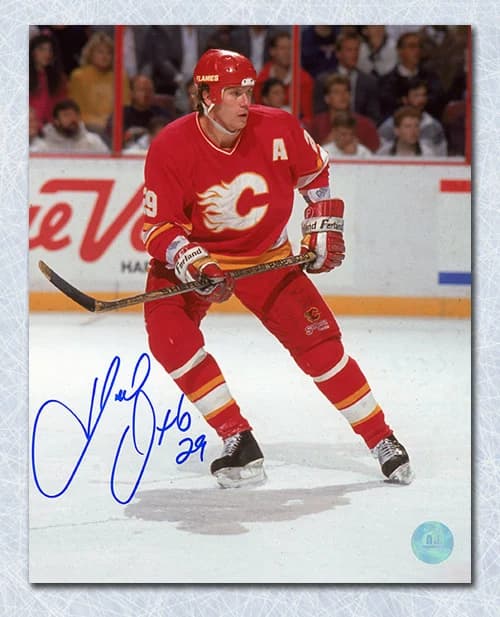 Joel Otto Autographed Calgary Flames Hockey 8x10 Photo Joel Otto Photo 8x10-hockey, Calgary Flames, supplier stock photo