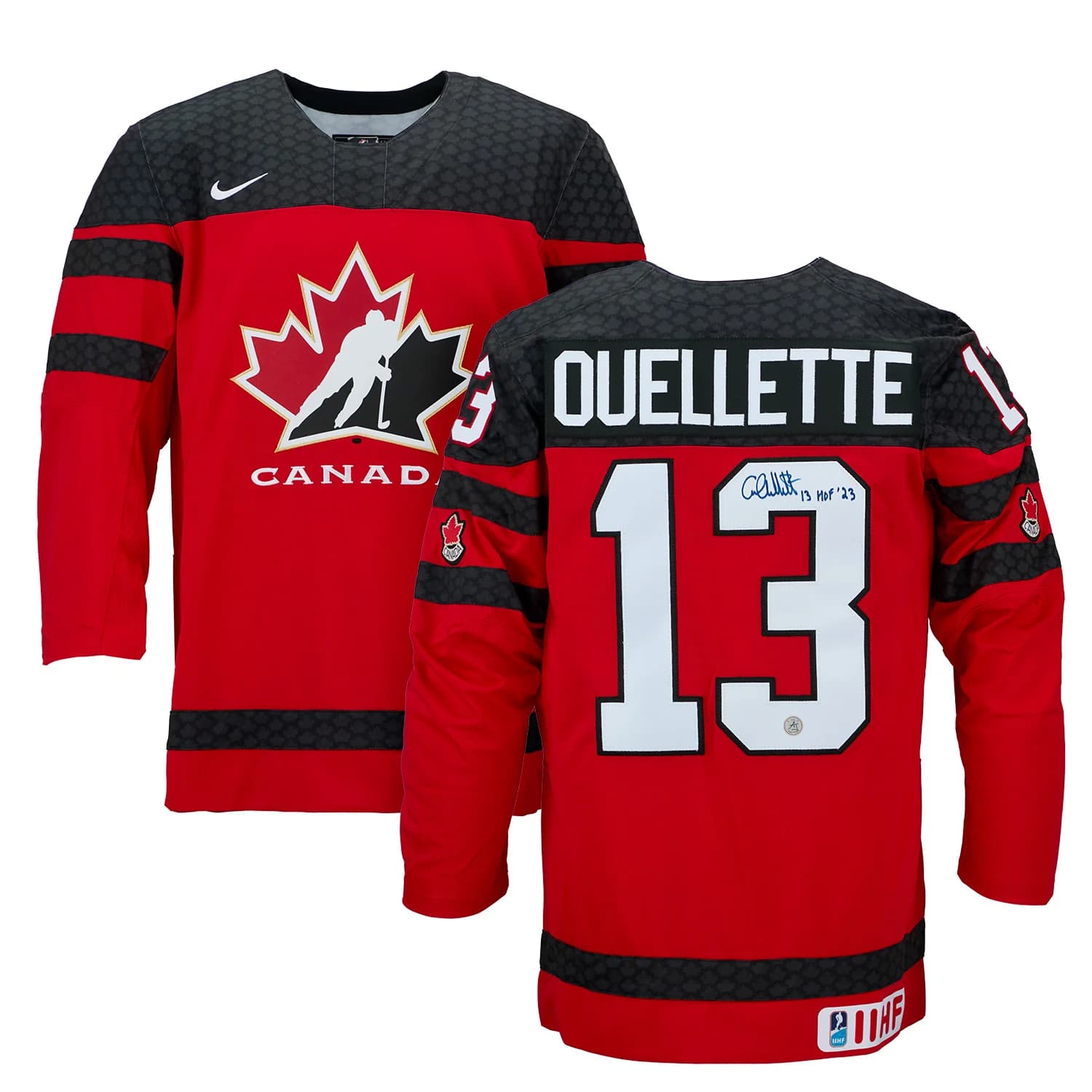 Caroline Ouellette Autographed Team Canada Red Nike Hockey Jersey Caroline Ouellette Jersey caroline-ouellette-team-canada-red-nike, view 3, supplier stock photo