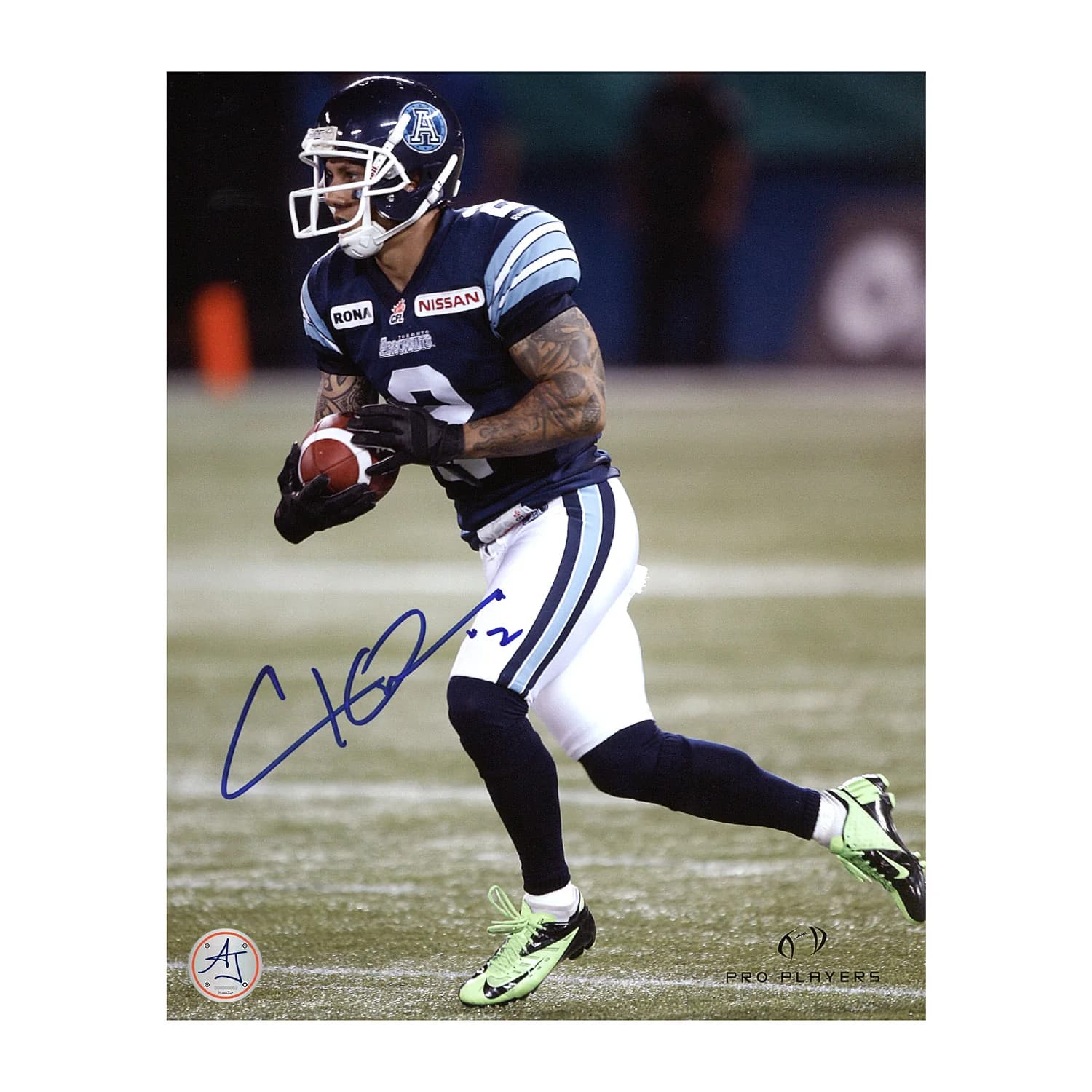 Chad Owens Autographed Toronto Argonauts Football 8x10 Photo Chad Owens Photo 8x10-toronto-argonauts-football, supplier stock photo