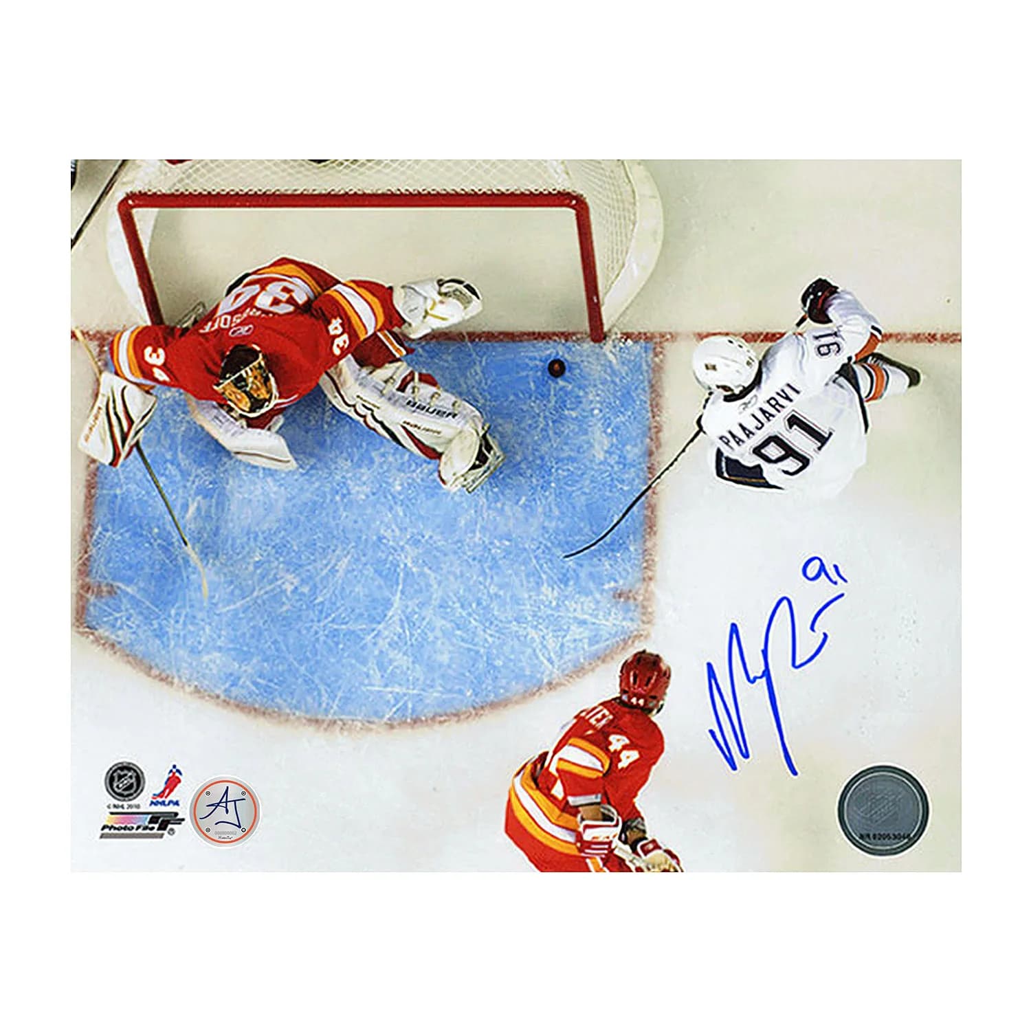 Magnus Paajarvi Autographed Edmonton Oilers 1st Goal 8x10 Photo Magnus Paajarvi Photo 8x10-1st-goal, Edmonton Oilers, supplier stock photo