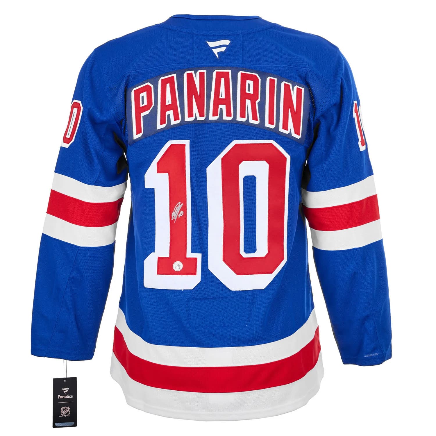 Artemi Panarin Autographed New York Rangers Fanatics Premium Jersey Artemi Panarin Jersey premium, New York Rangers, supplier stock photo