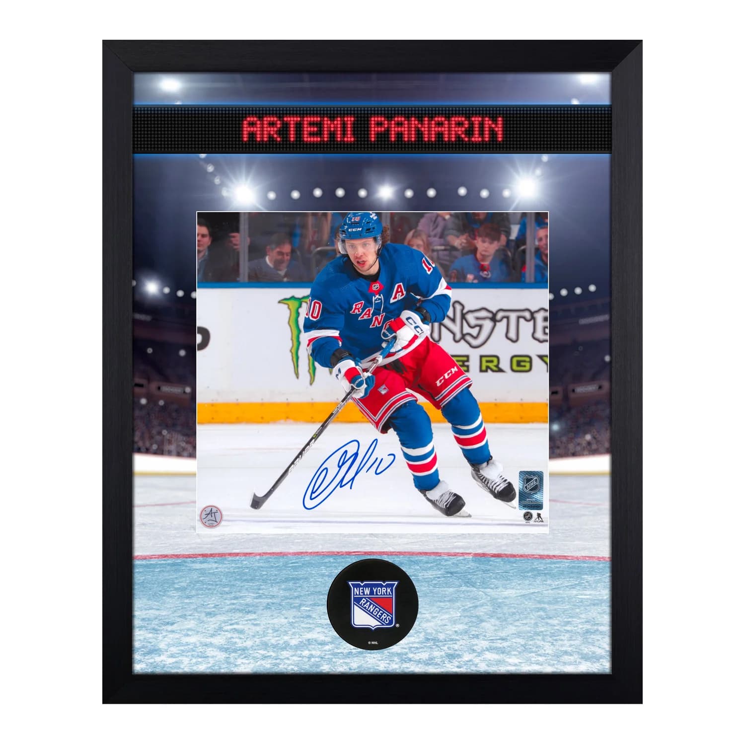 Artemi Panarin Signed New York Rangers Scoreboard Spotlight 19x23 Frame Artemi Panarin Other 19x23-scoreboard-spotlight-frame, New York Rangers, supplier stock photo