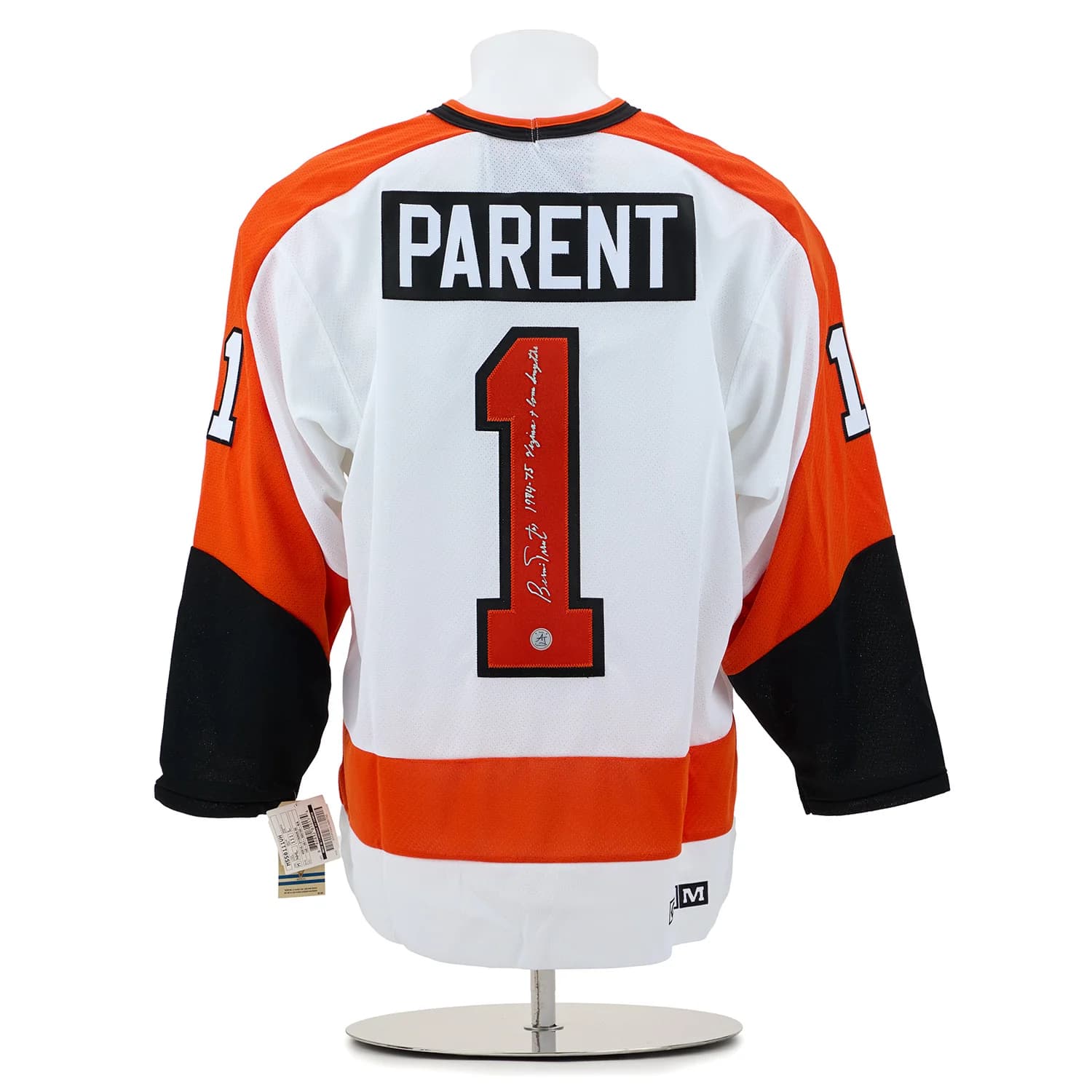 Bernie Parent Signed & Inscribed Philadelphia Flyers White Vintage CCM Jersey Bernie Parent Jersey bernie-parent-inscribed-philadelphia-flyers, Philadelphia Flyers, supplier stock photo