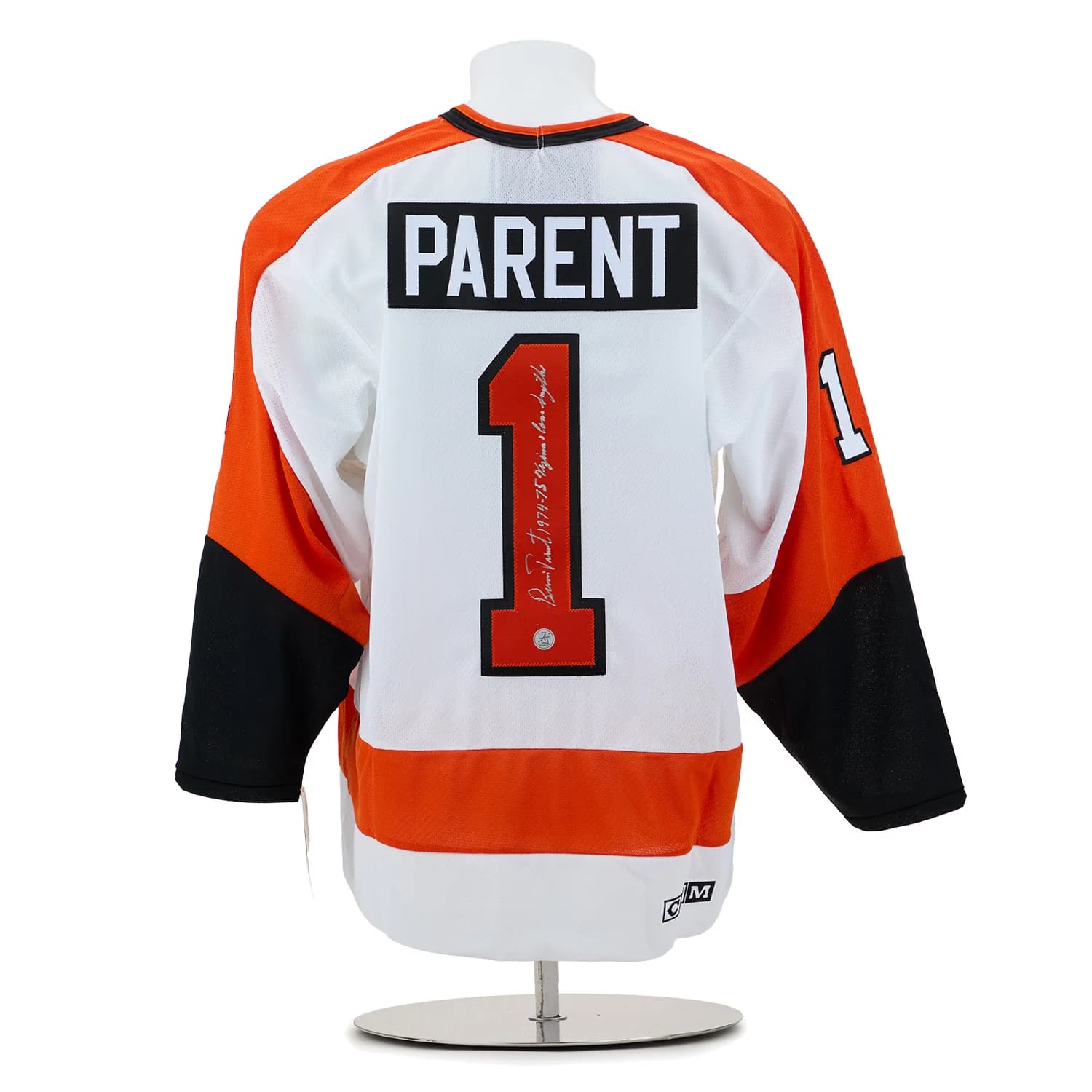 Bernie Parent Signed & Inscribed Philadelphia Flyers White Vintage CCM Jersey Bernie Parent Jersey bernie-parent-inscribed-philadelphia-flyers, Philadelphia Flyers, supplier stock photo