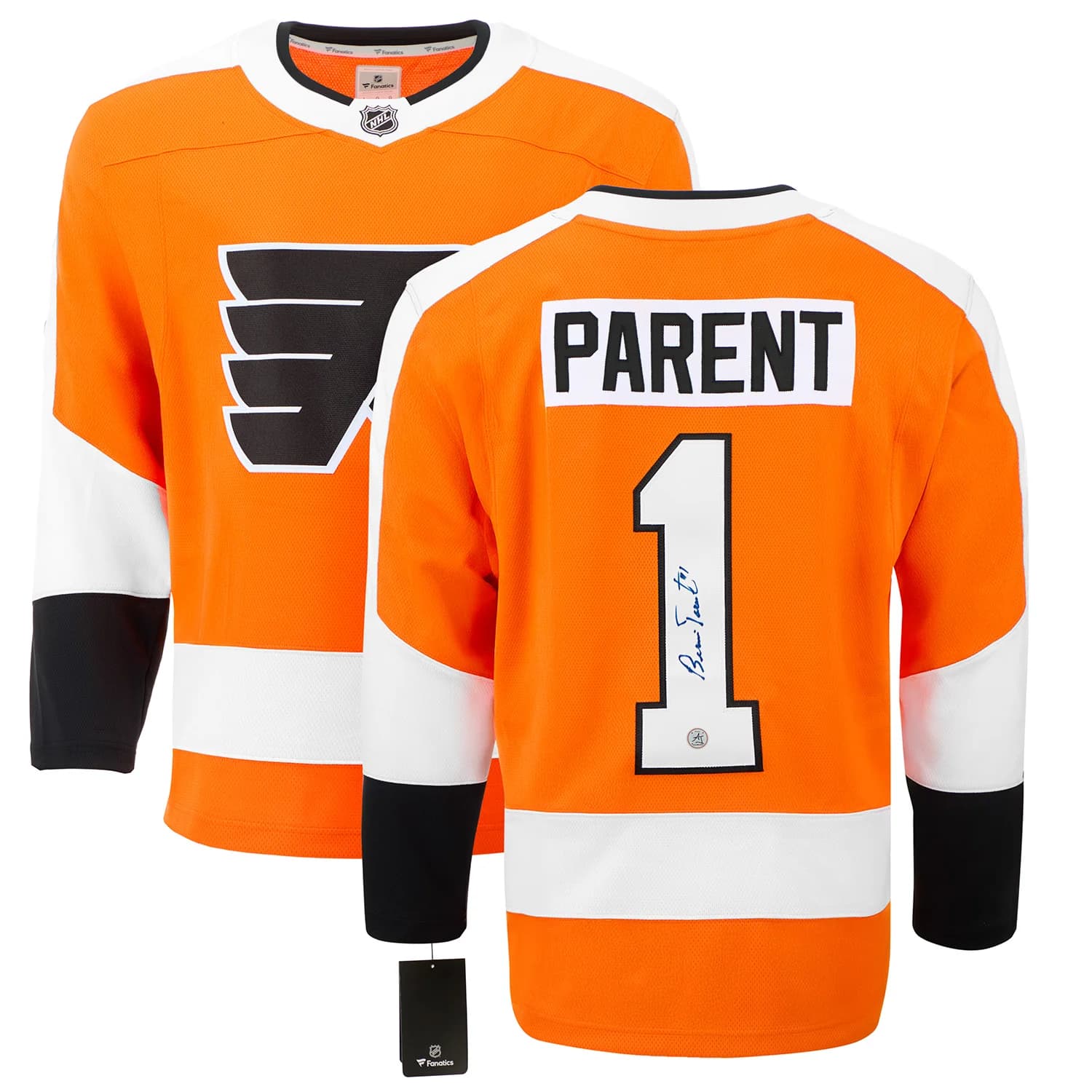 Bernie Parent Autographed Philadelphia Flyers Fanatics Breakaway Jersey Bernie Parent Jersey breakaway, Philadelphia Flyers, view 3, supplier stock photo