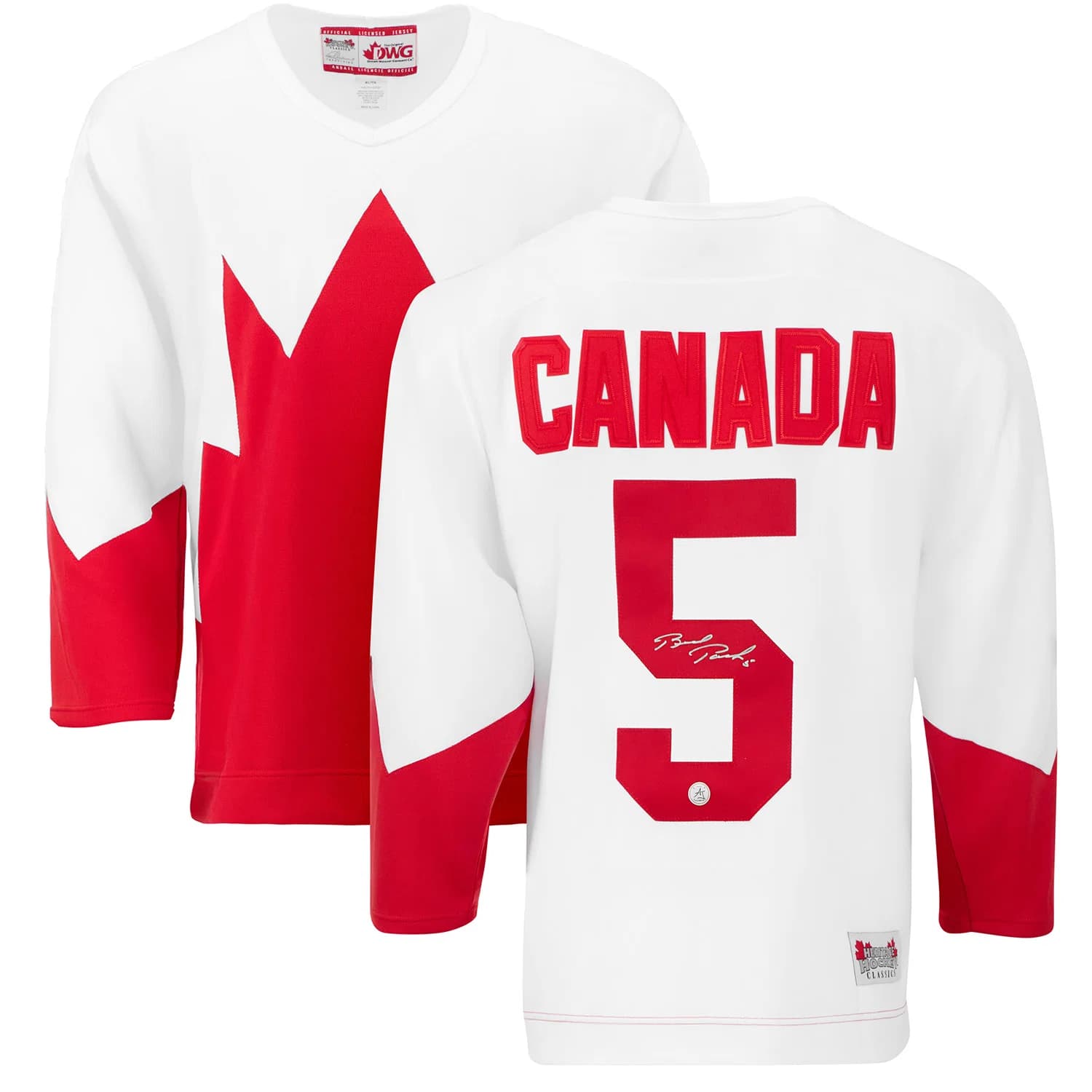 Brad Park Autographed Team Canada 1972 Summit Series Jersey Brad Park Jersey team-canada-1972-summit-series, view 3, supplier stock photo