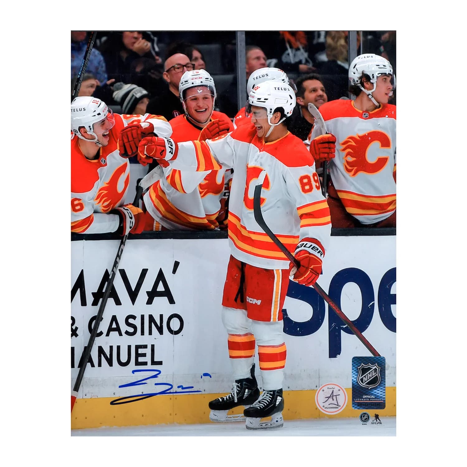 Zayne Parekh Autographed Calgary Flames 1st NHL Game 8x10 Photo Zayne Parekh Photo 8x10-1st-nhl-game, Calgary Flames, supplier stock photo