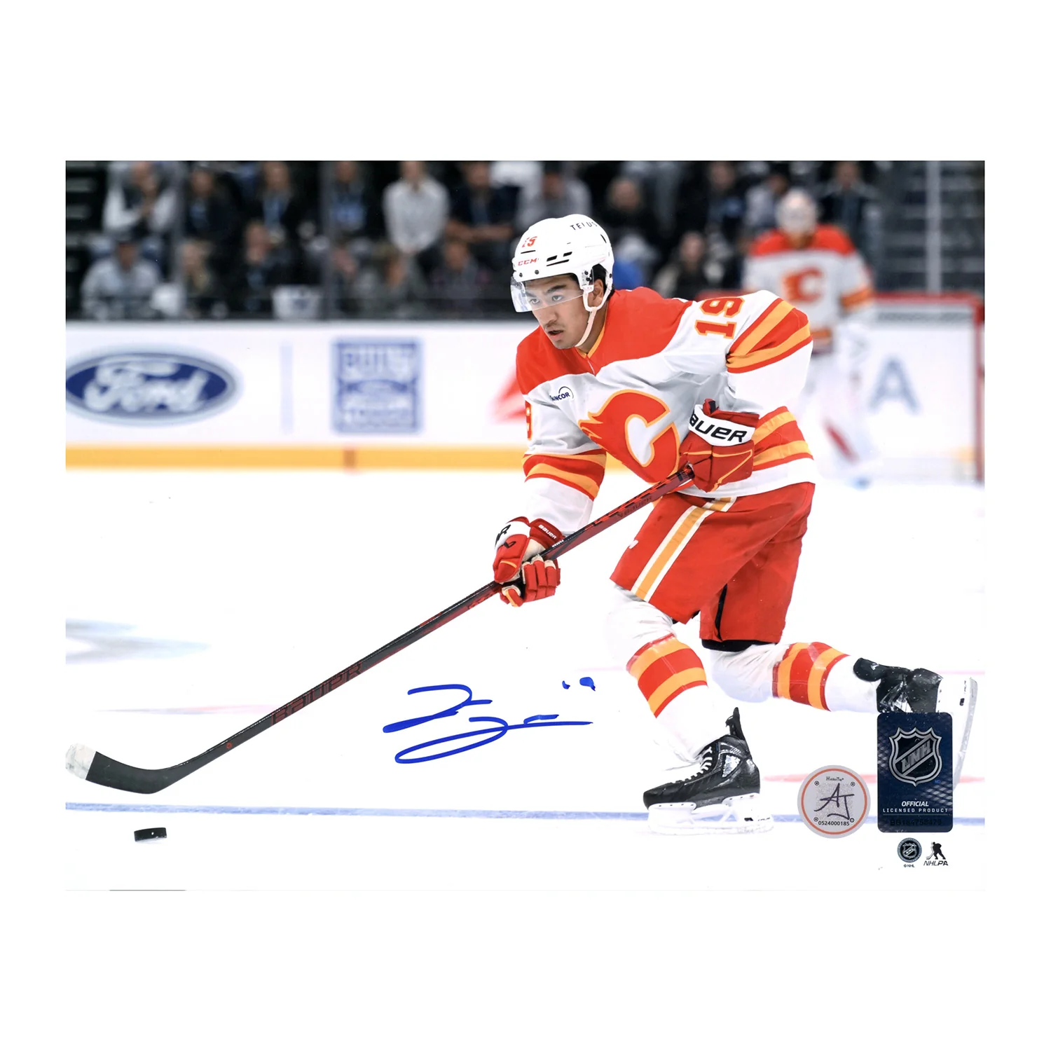 Zayne Parekh Signed Calgary Flames Game Action 8x10 Photo Zayne Parekh Photo 8x10-game-action, Calgary Flames, supplier stock photo