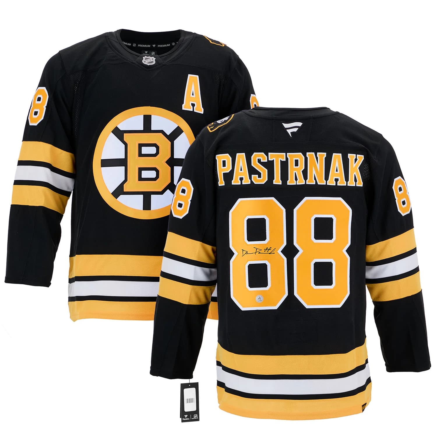 David Pastrnak Autographed Boston Bruins Fanatics Premium Jersey David Pastrnak Jersey david-pastrnak-boston-bruins-premium, Boston Bruins, view 3, supplier stock photo
