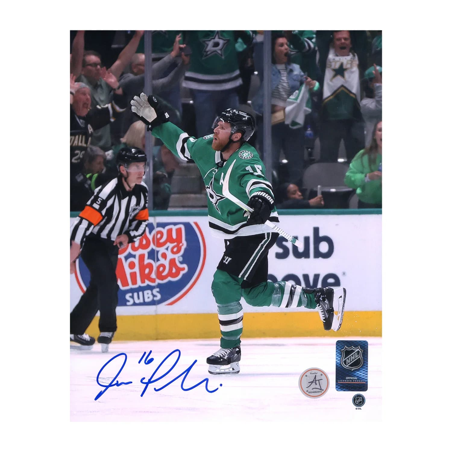 Joe Pavelski Autographed Dallas Stars Goal Celebration 8x10 Photo Joe Pavelski Photo 8x10-goal-celebration, Dallas Stars, supplier stock photo