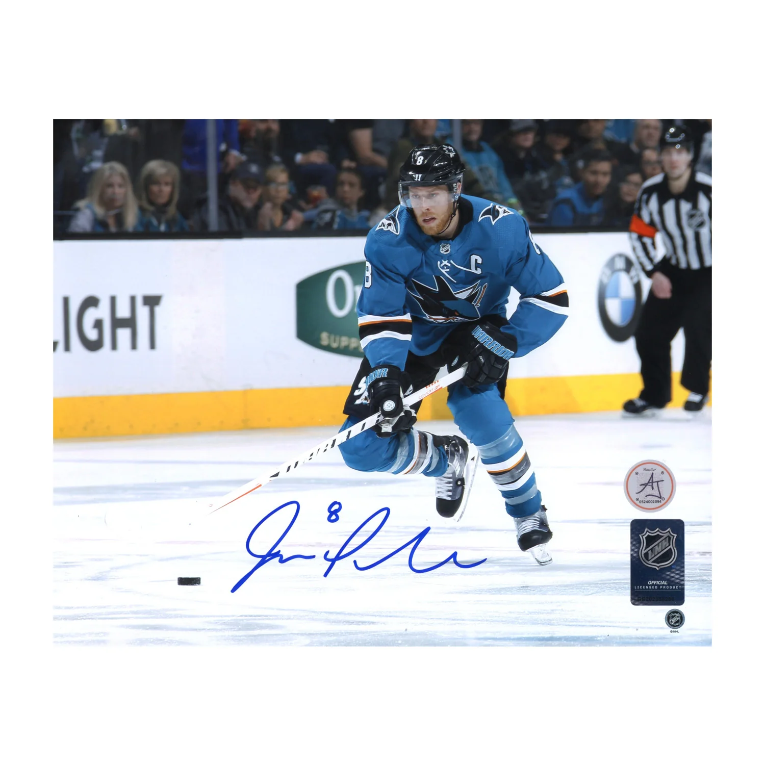 Joe Pavelski Autographed San Jose Sharks Captain 8x10 Photo Joe Pavelski Photo 8x10-captain, San Jose Sharks, supplier stock photo