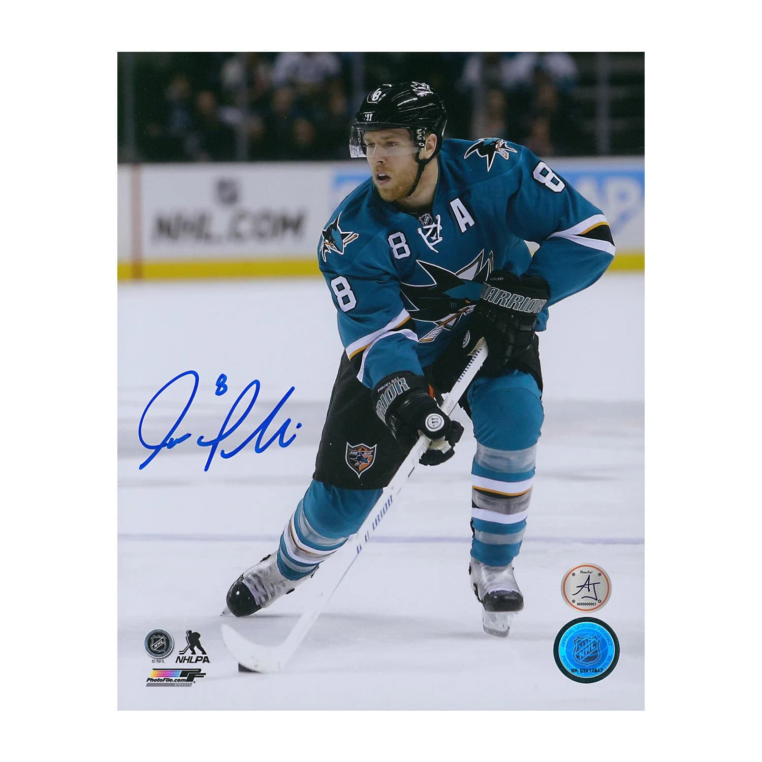 Joe Pavelski Autographed San Jose Sharks Hockey 8x10 Photo Joe Pavelski Photo 8x10-hockey, San Jose Sharks, supplier stock photo