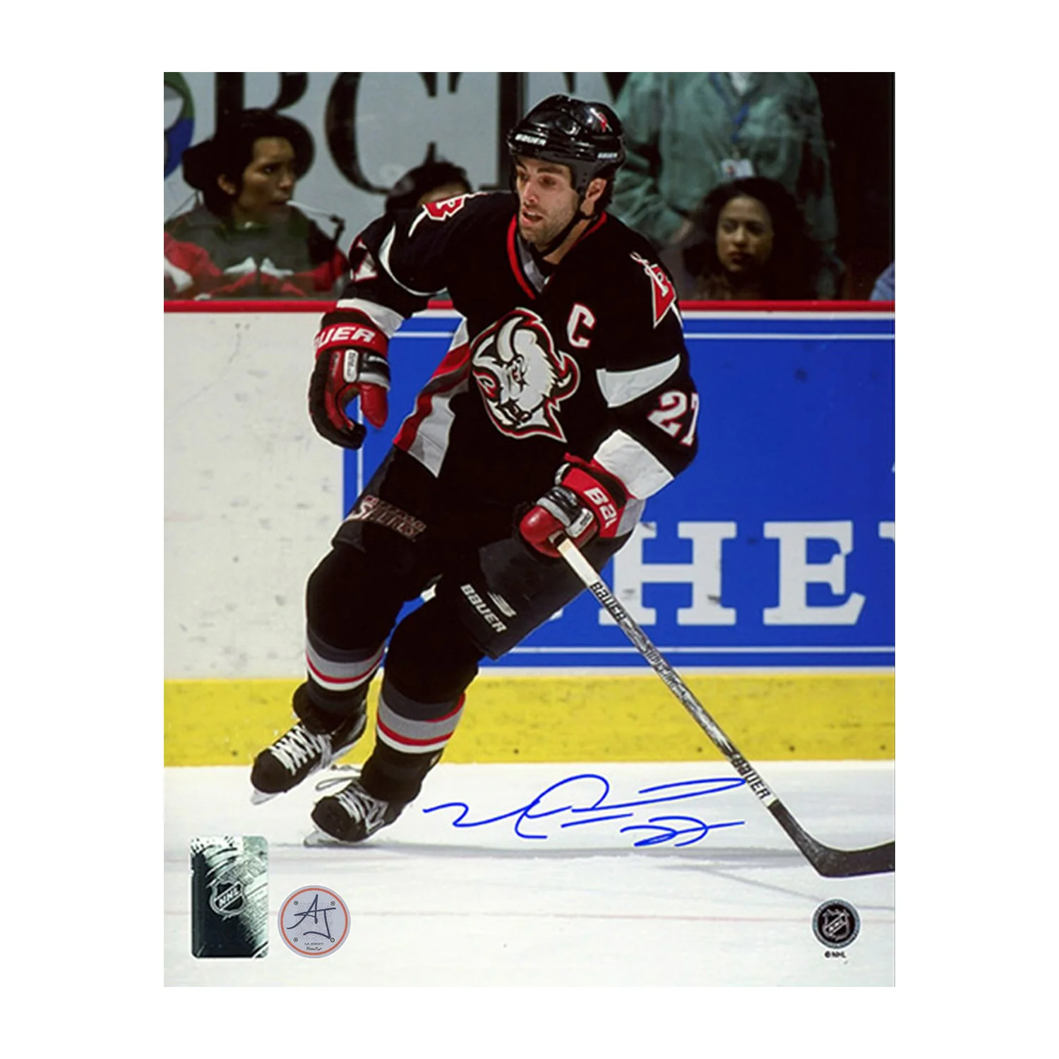 Mike Peca Autographed Buffalo Sabres Game Action 8x10 Photo Mike Peca Photo 8x10-game-action, Buffalo Sabres, supplier stock photo