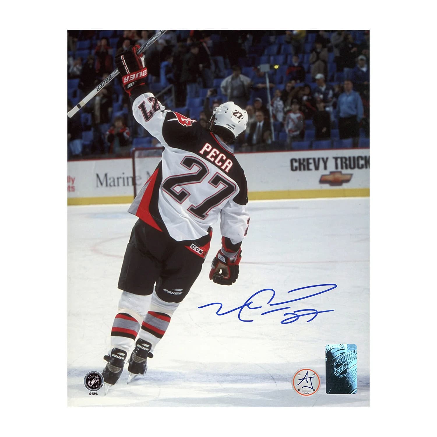 Mike Peca Autographed Buffalo Sabres Final Game Farewell 8x10 Photo Mike Peca Photo 8x10-final-game-farewell, Buffalo Sabres, supplier stock photo