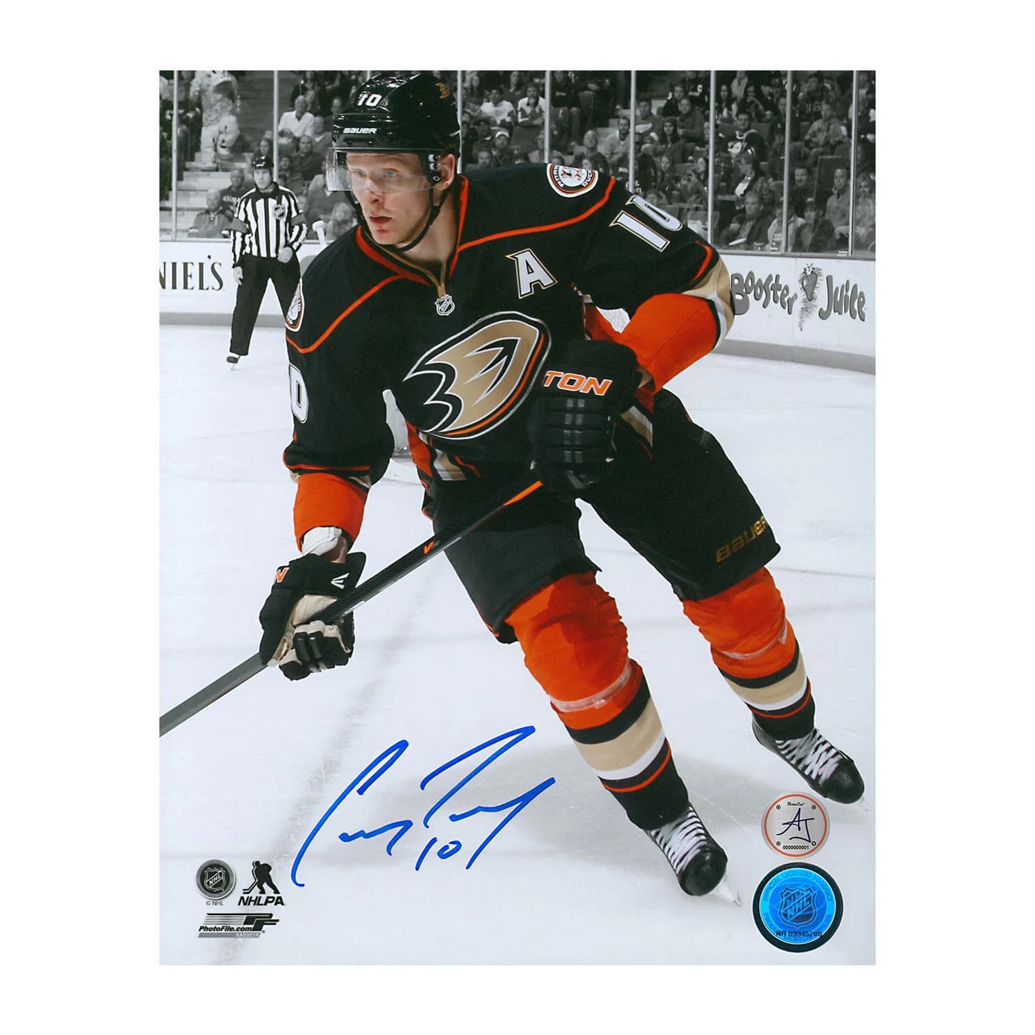 Corey Perry Autographed Anaheim Ducks Game Action 8x10 Photo Corey Perry Photo 8x10-game-action, Anaheim Ducks, supplier stock photo