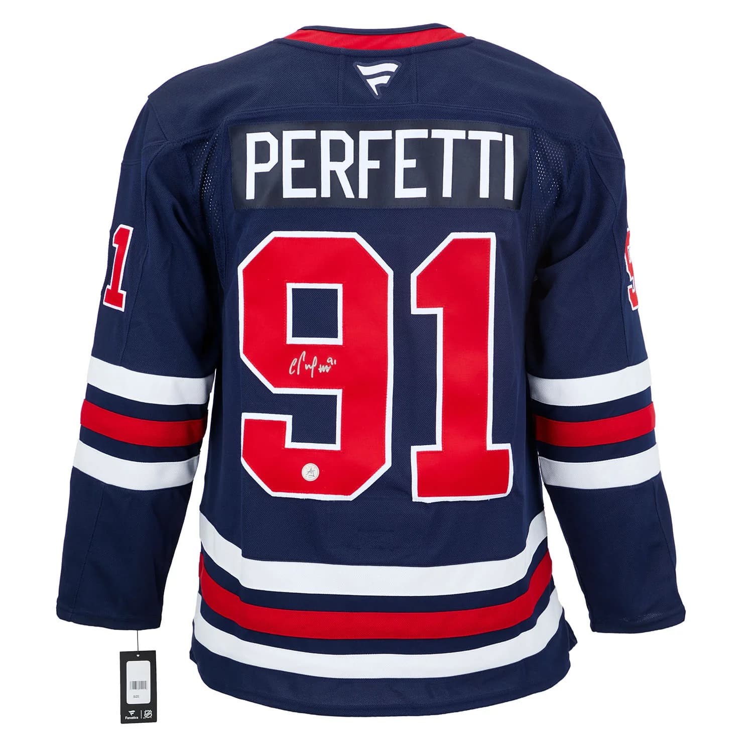 Cole Perfetti Signed Winnipeg Jets Alt Retro Fanatics Premium Jersey Cole Perfetti Jersey alt-retro-premium, Winnipeg Jets, supplier stock photo