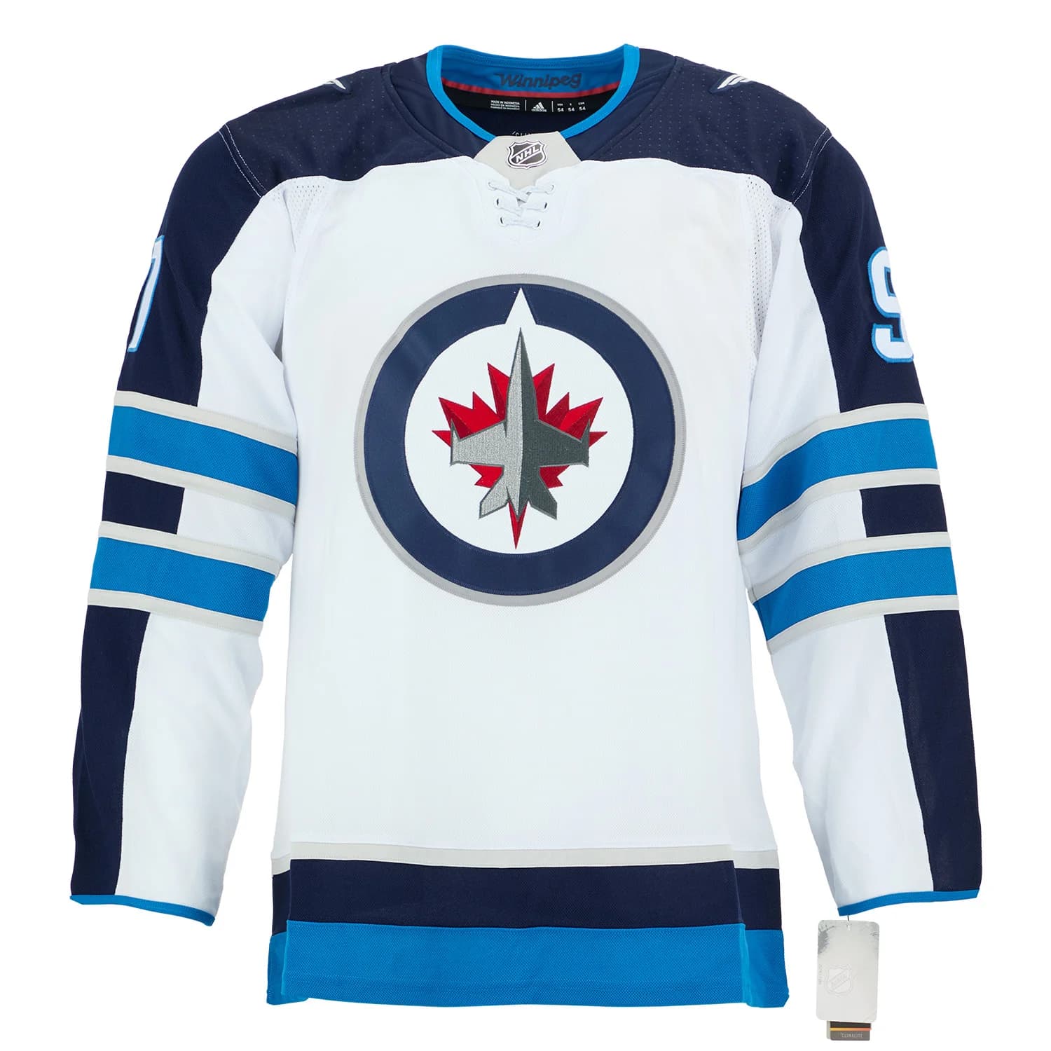 Cole Perfetti Winnipeg Jets Signed & Dated 1st Goal adidas Jersey #/91 Cole Perfetti Jersey dated-1st-goal-adidas-91, Winnipeg Jets, view 2, supplier stock photo