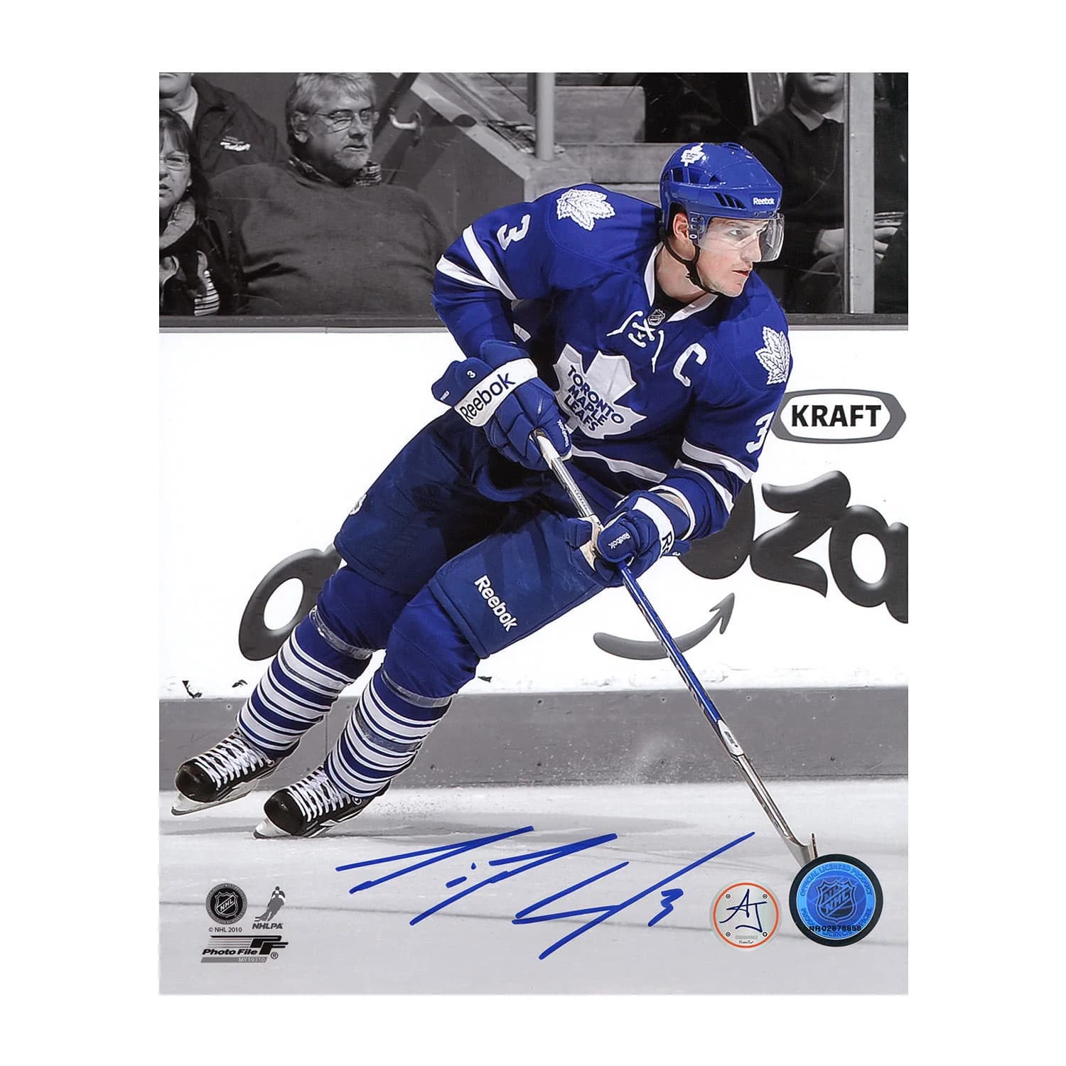 Dion Phaneuf Autographed Toronto Maple Leafs colour Isolation 8x10 Photo Dion Phaneuf Photo 8x10-colour-isolation, Toronto Maple Leafs, supplier stock photo