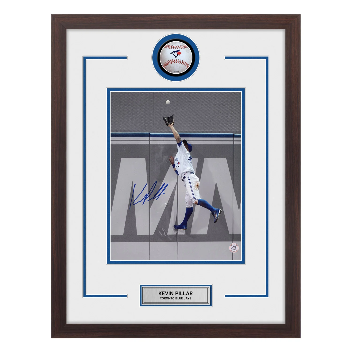Kevin Pillar Autographed Toronto Blue Jays Baseball Logo 20x26 Frame Kevin Pillar Ball 20x26-toronto-blue-jays-baseball-logo-frame, supplier stock photo